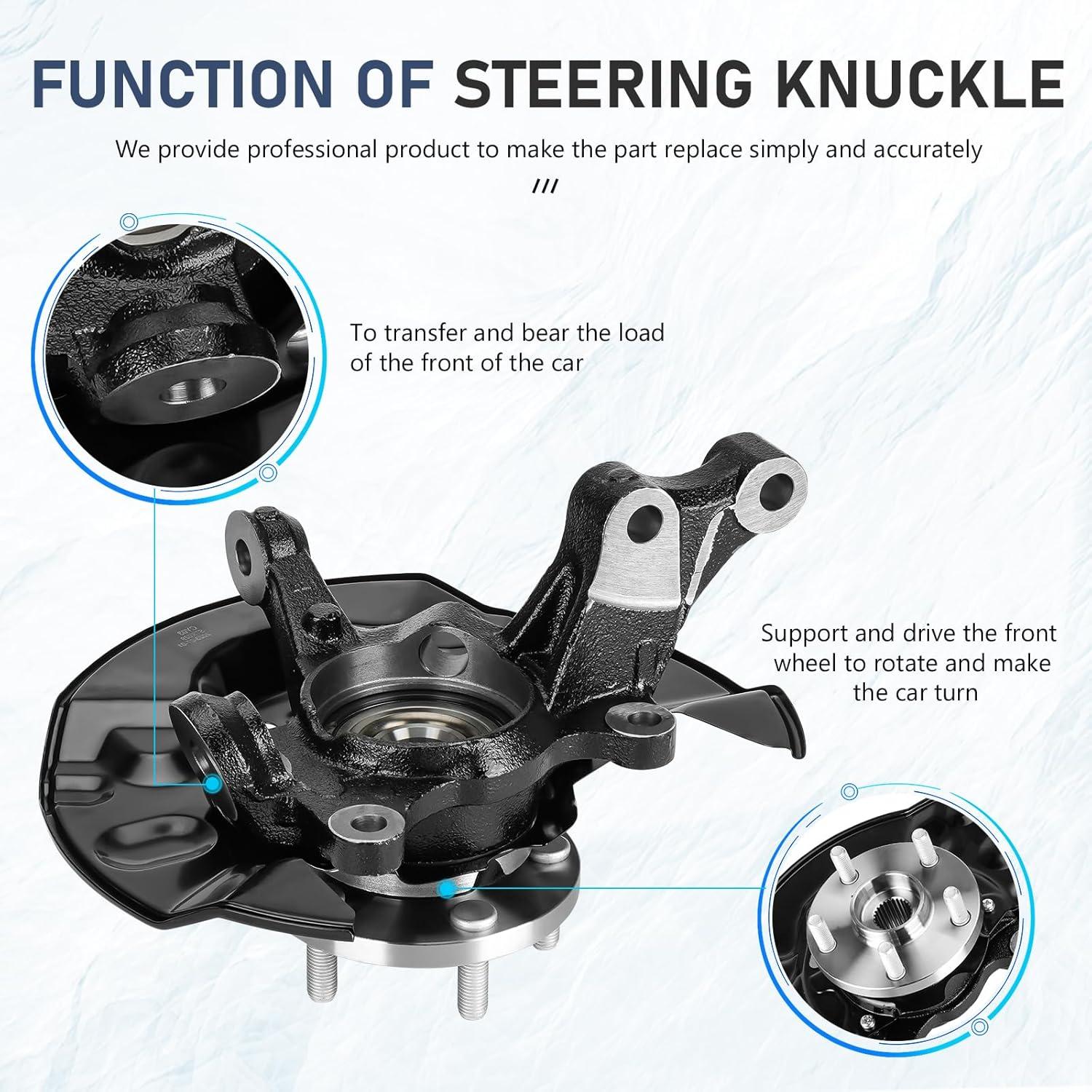 Conjunto de muñón de dirección delantero izquierdo TadaMark Toyota Corolla 2003-2008