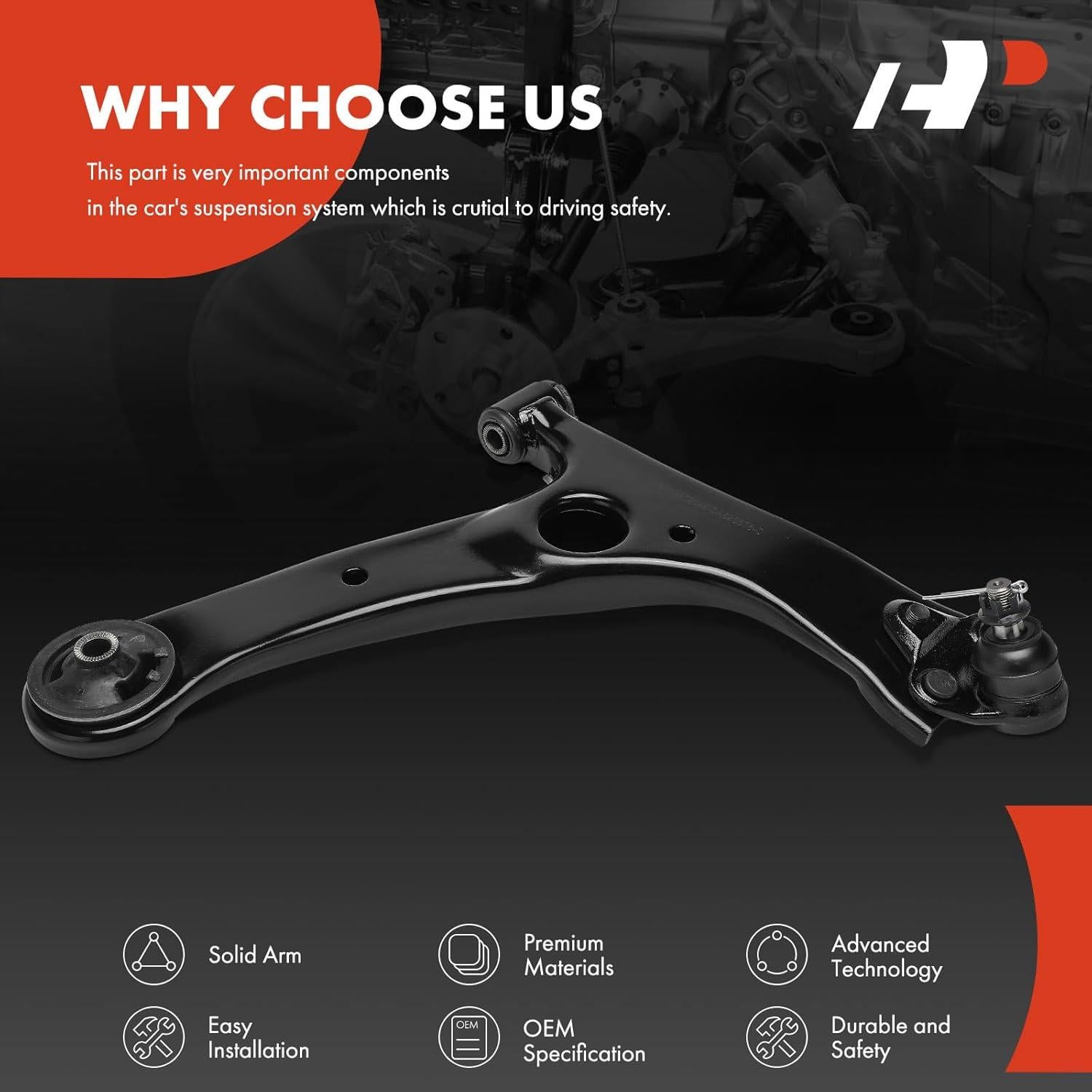 Brazo de Control Inferior Derecho A-Premium para Toyota Corolla 2014-2019