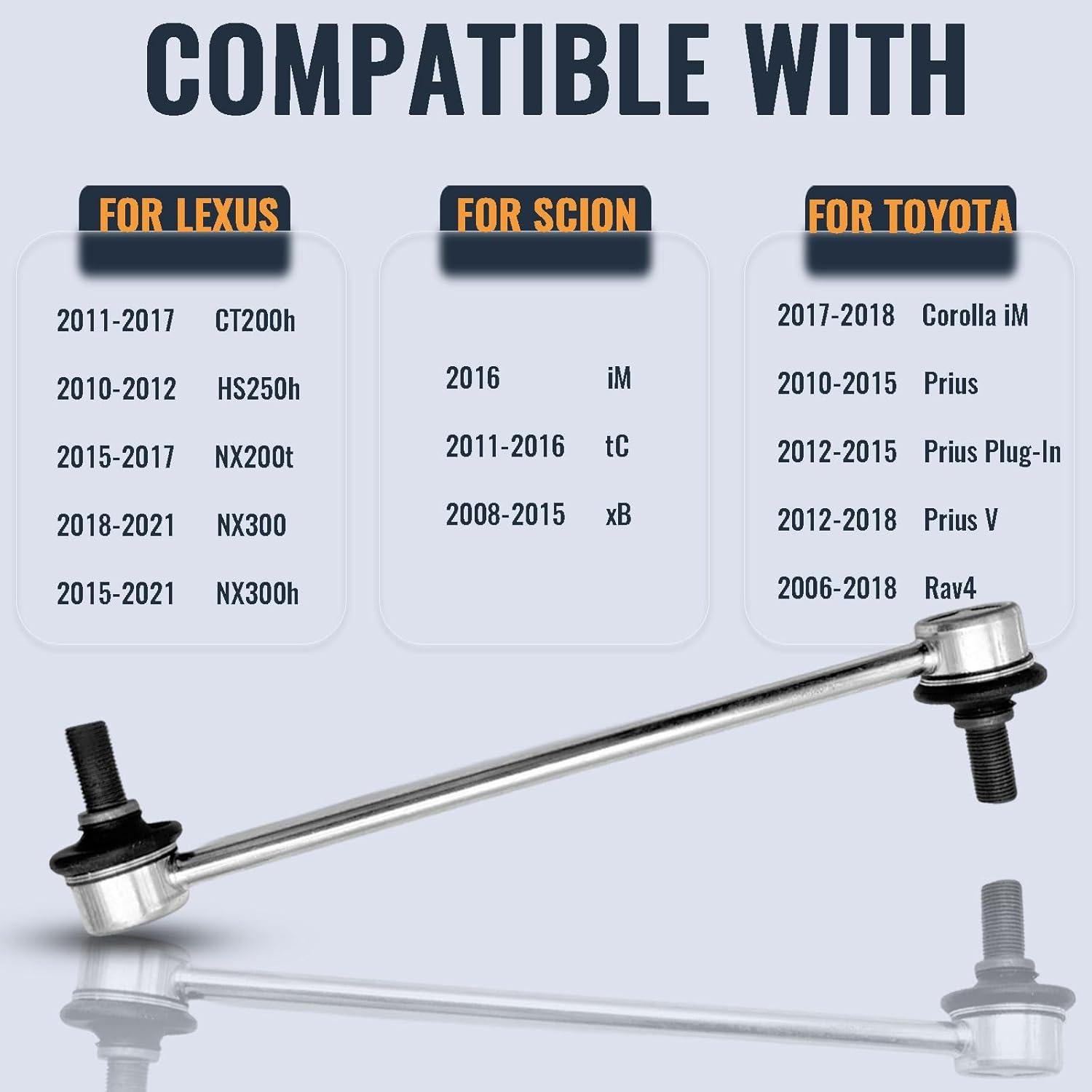 Enlace de barra estabilizadora delantera GFBZS K750043 - 2 piezas