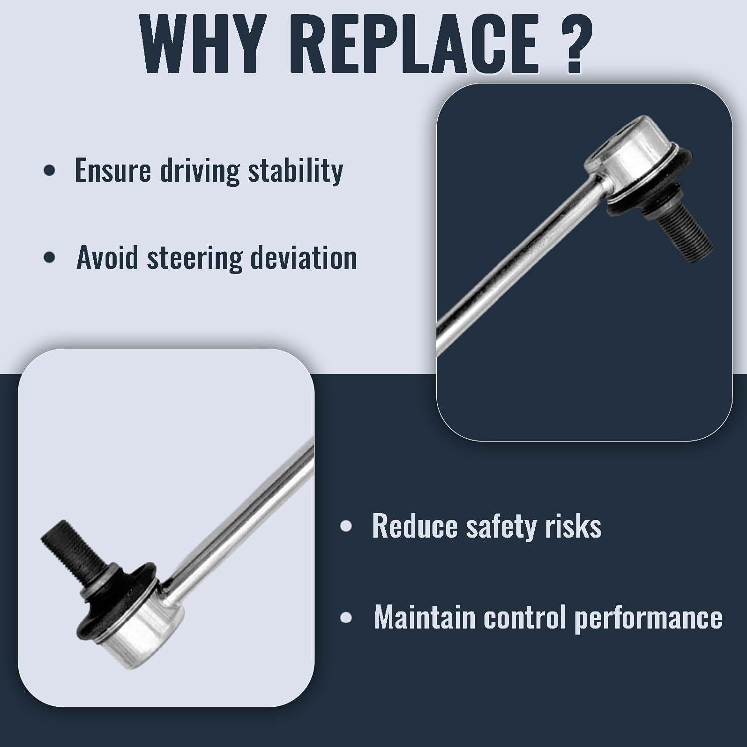 Enlace de barra estabilizadora delantera GFBZS K750043 - 2 piezas