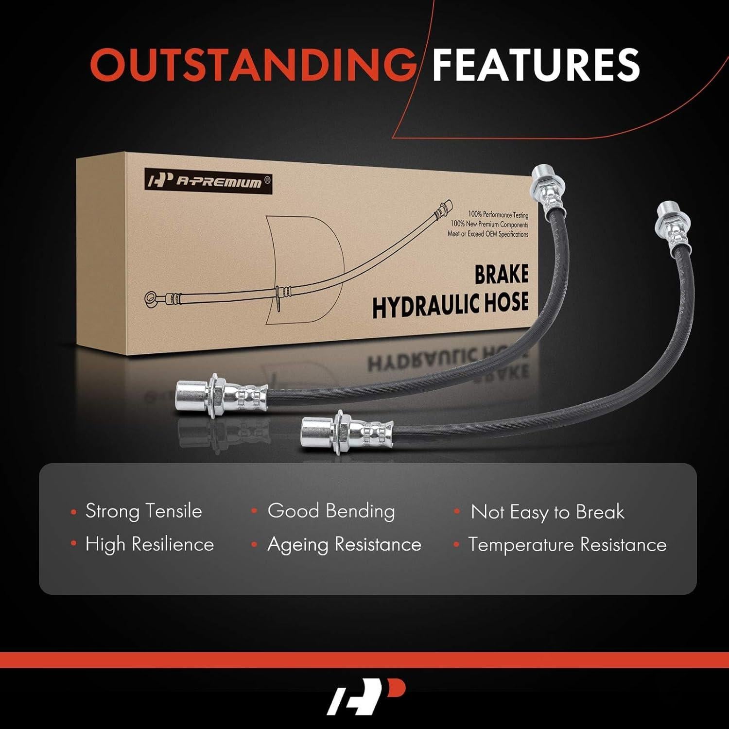 Manguera Hidráulica de Freno A-Premium para Toyota - Paquete de 2