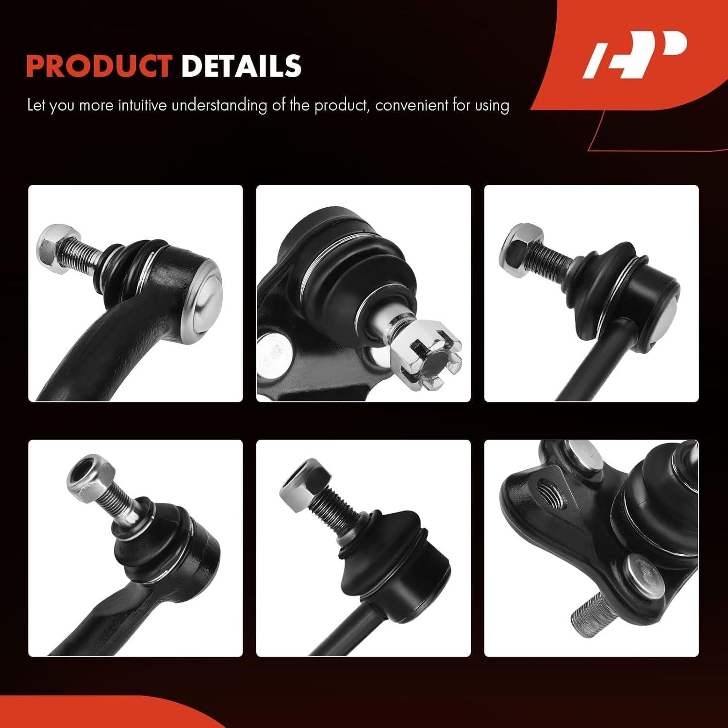 Conjunto de Suspensión Delantera A-Premium para Toyota Corolla 2003-2008