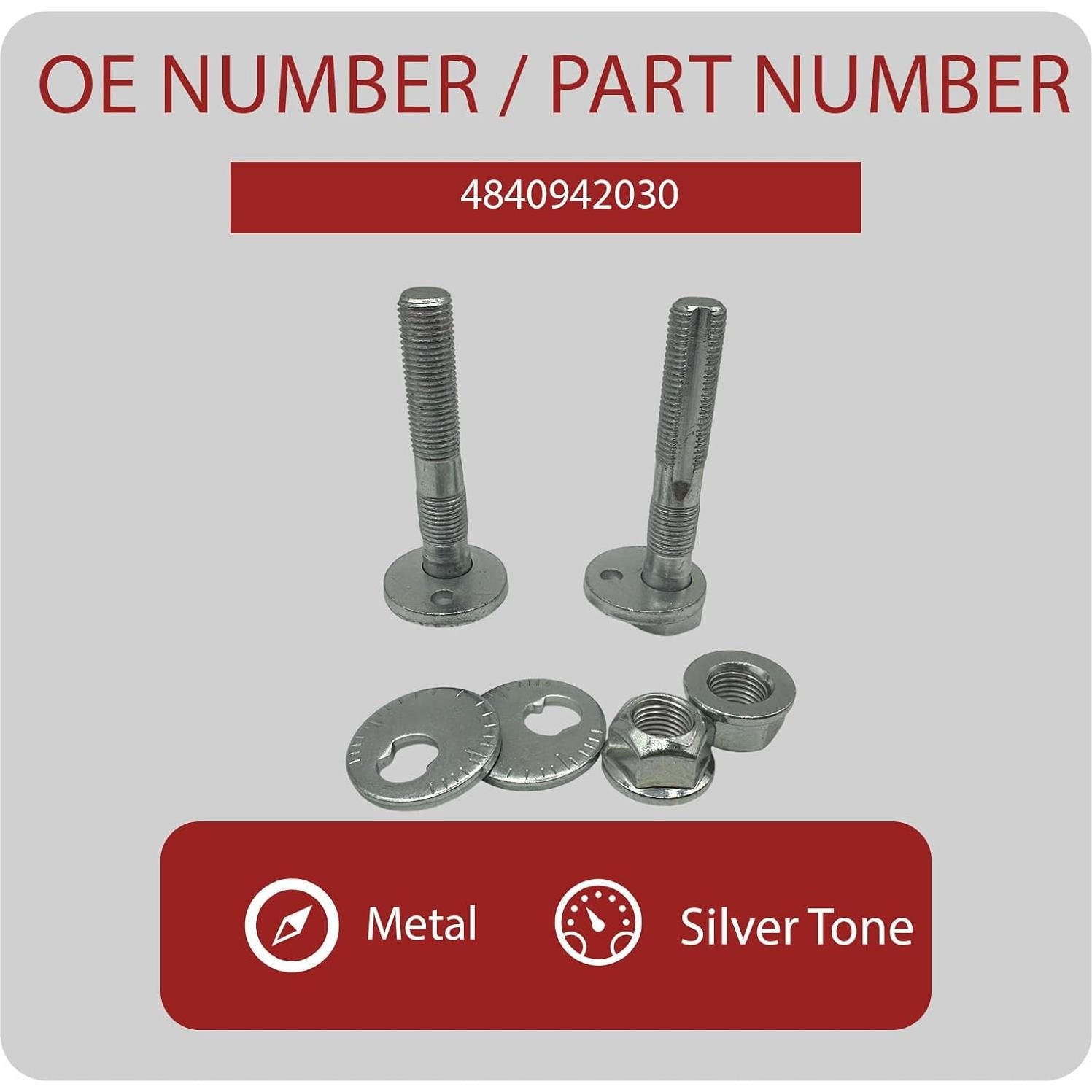 Pernos de Alineación Excéntrica HLVEAUTO para Camber Toyota