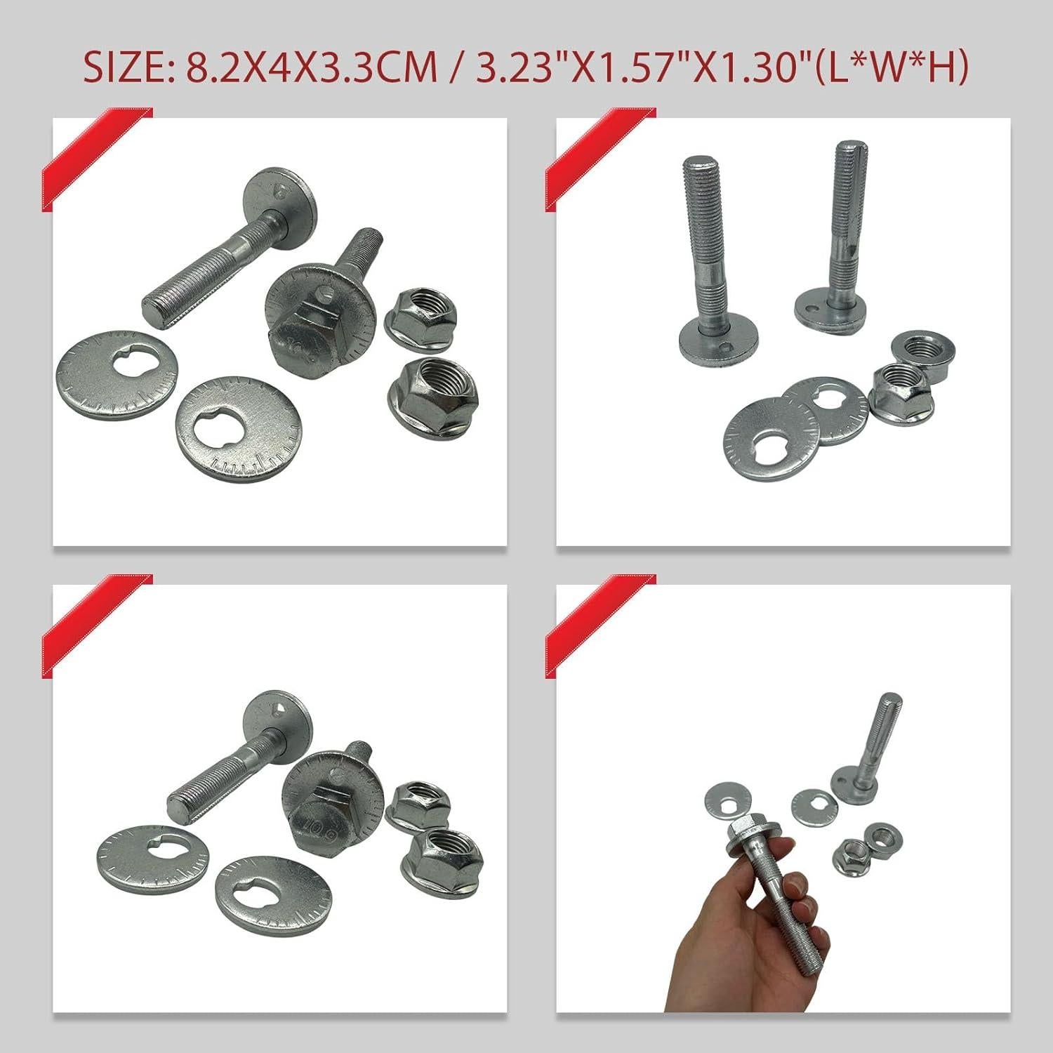 Pernos de Alineación Excéntrica HLVEAUTO para Camber Toyota