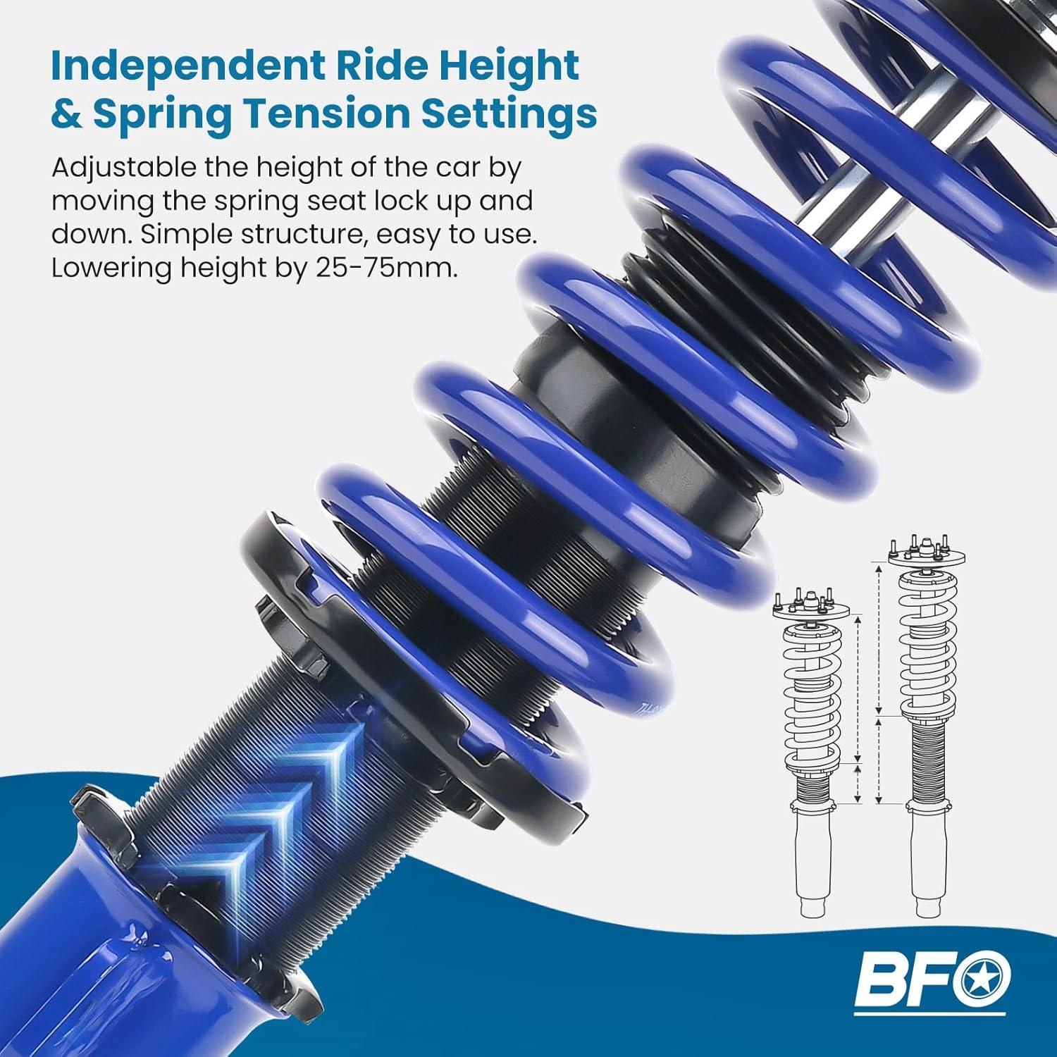Coilovers BFO Ajustables para Toyota Corolla y Matrix 2009-2019