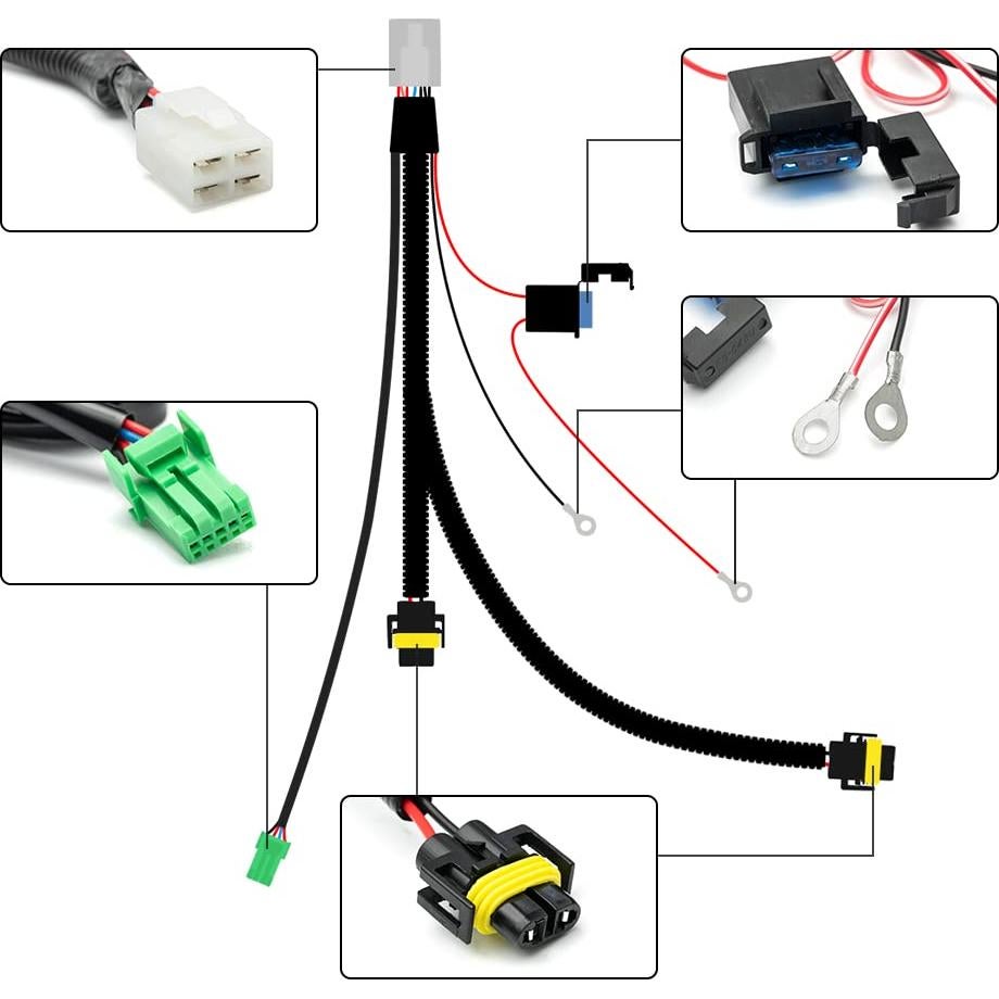 Kit de Arnés de Cableado de Faro Antiniebla Toyota H11 H8