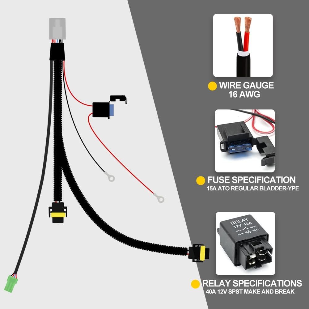 Kit de Arnés de Cableado de Faro Antiniebla Toyota H11 H8