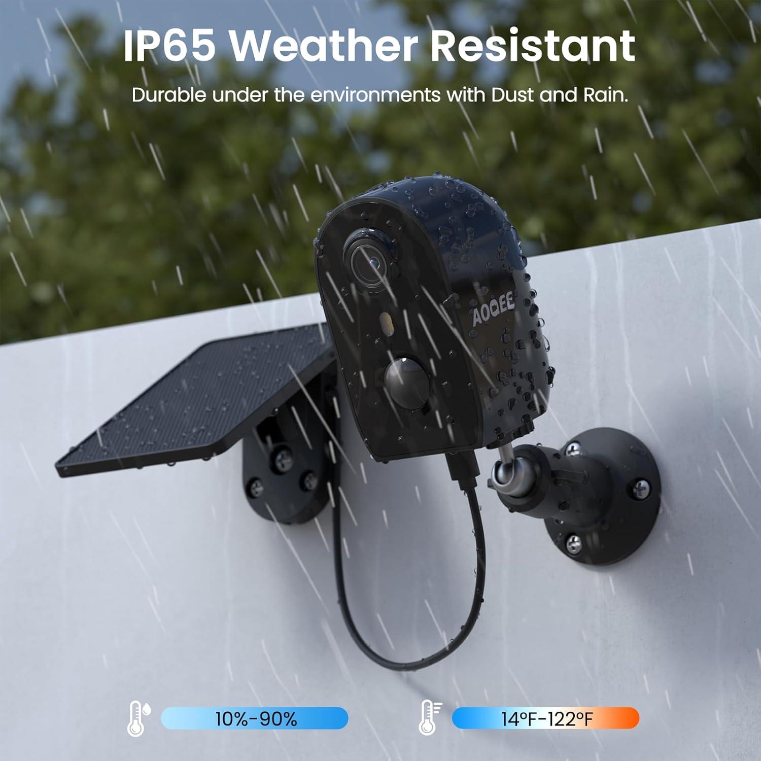 Cámara Solar Inalámbrica AOQEE Y8 2K con Detección PIR