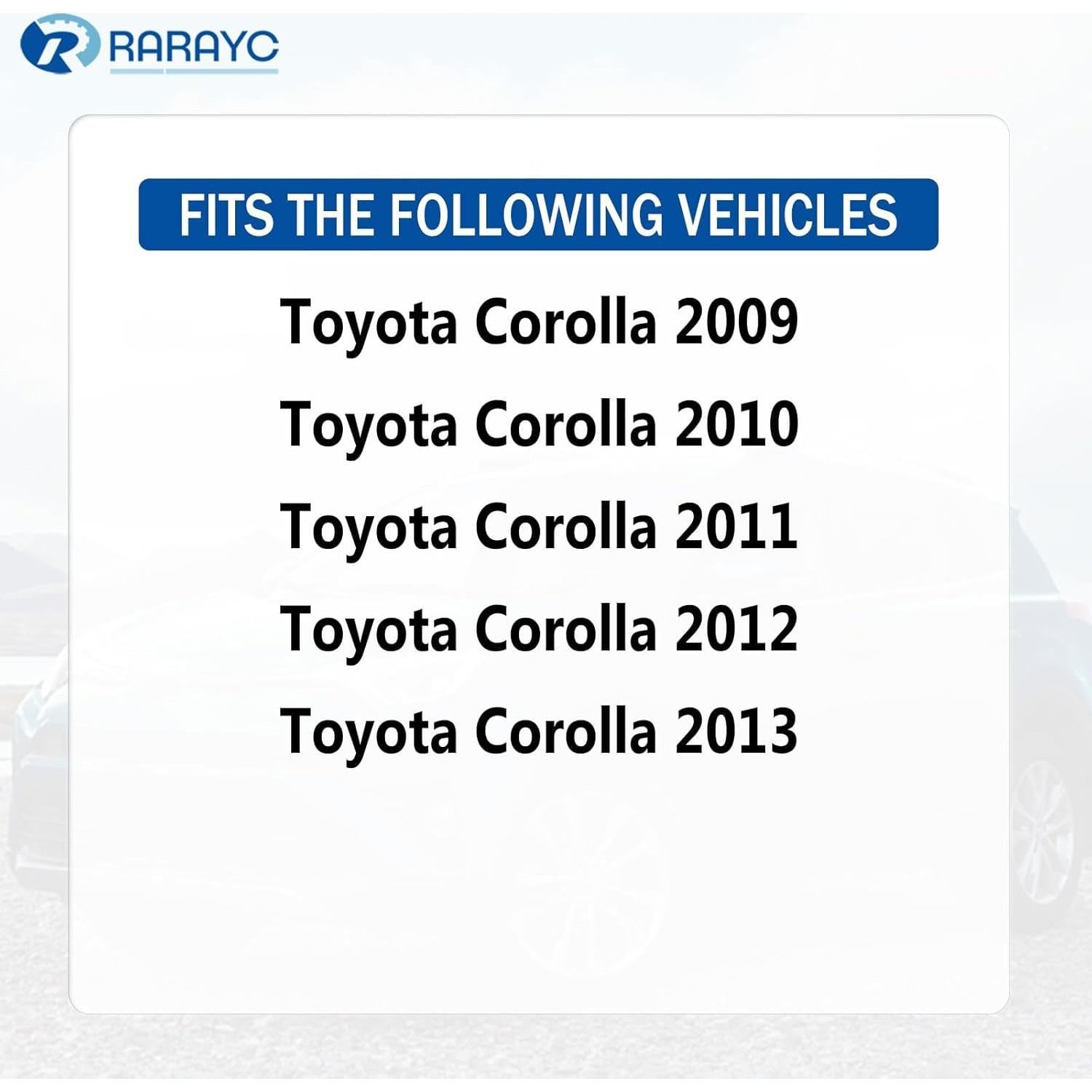 Kit de Recorte y Panel de Ventilación RARAYC para Toyota Corolla 2009-2013