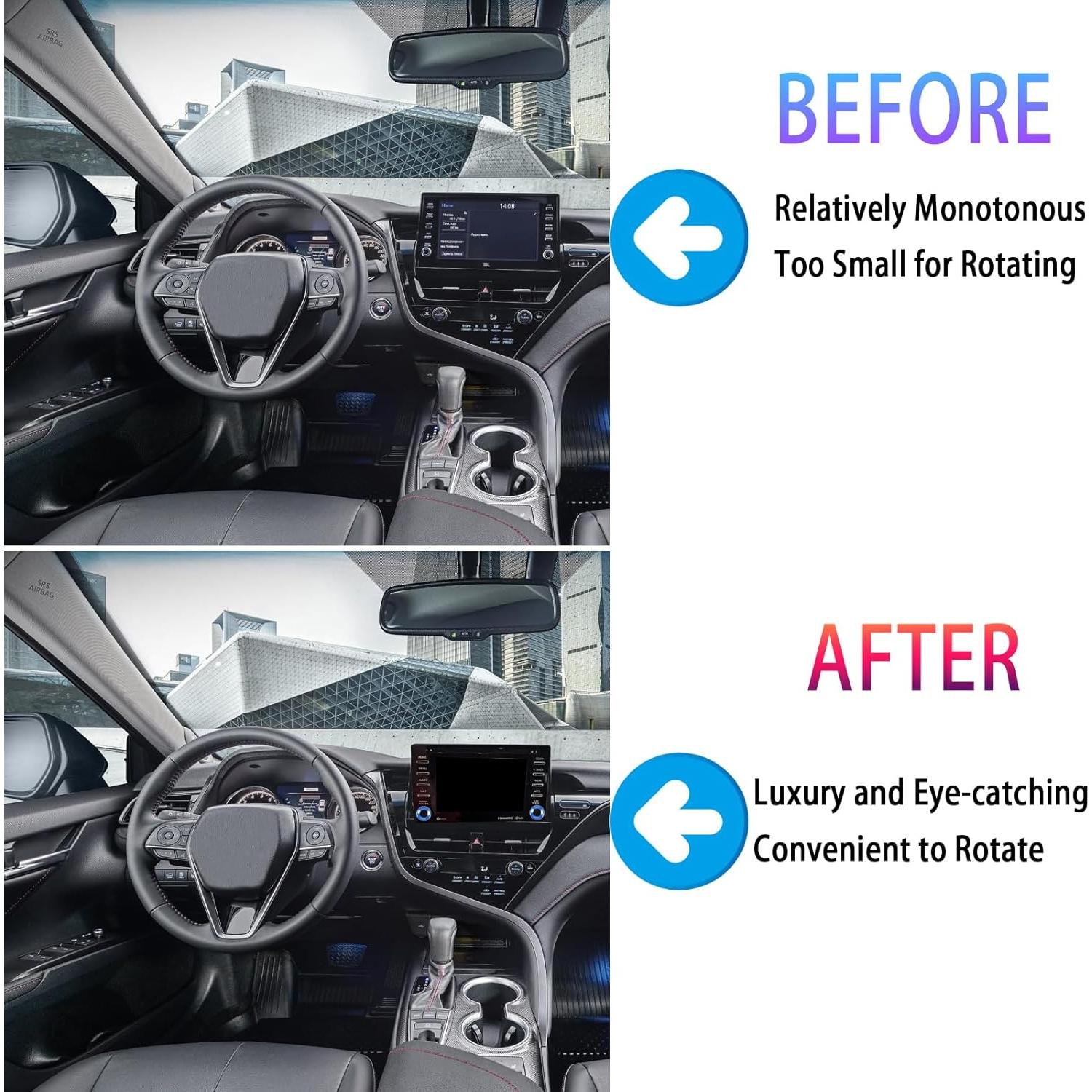 Controles de Pantalla Táctil Azul para Toyota C-HR/Camry 8"/7"