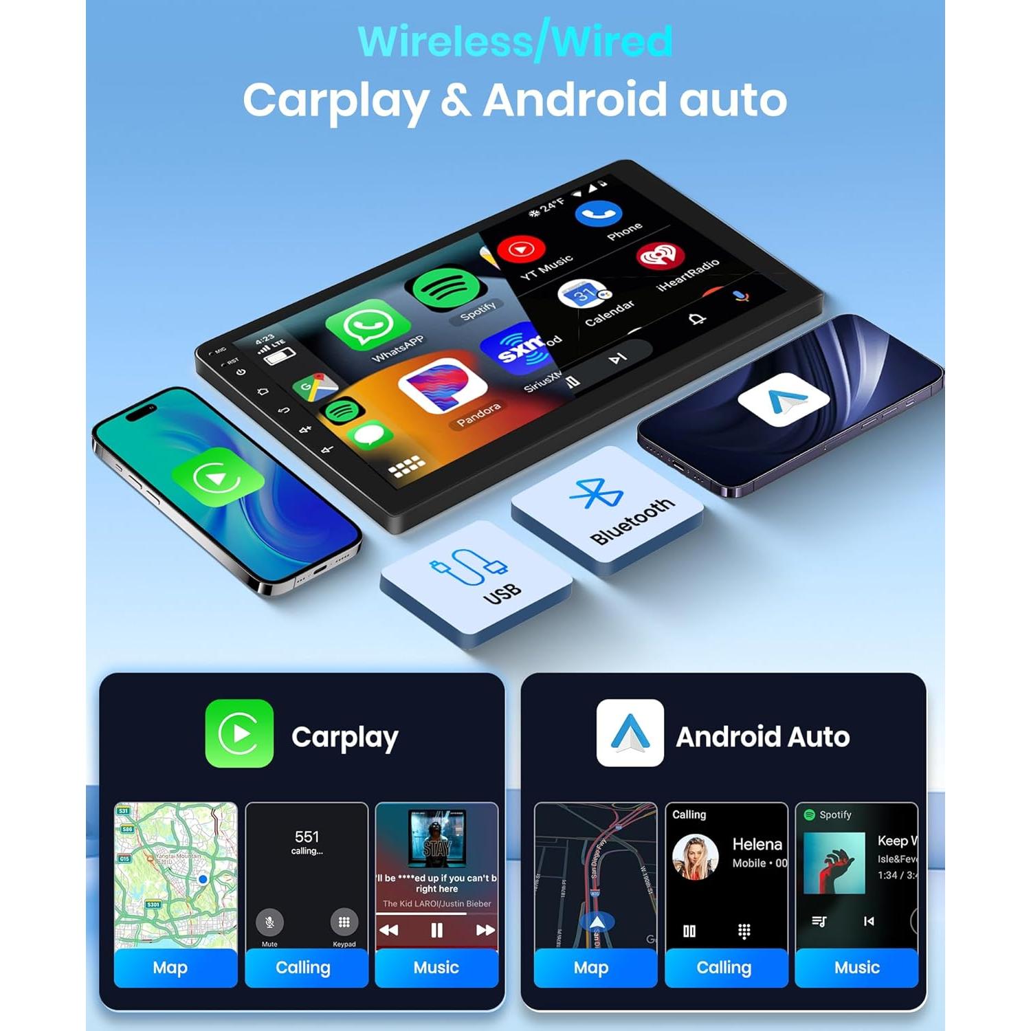 Estéreo Android 4+64G para Toyota Corolla 2009-2013 con CarPlay