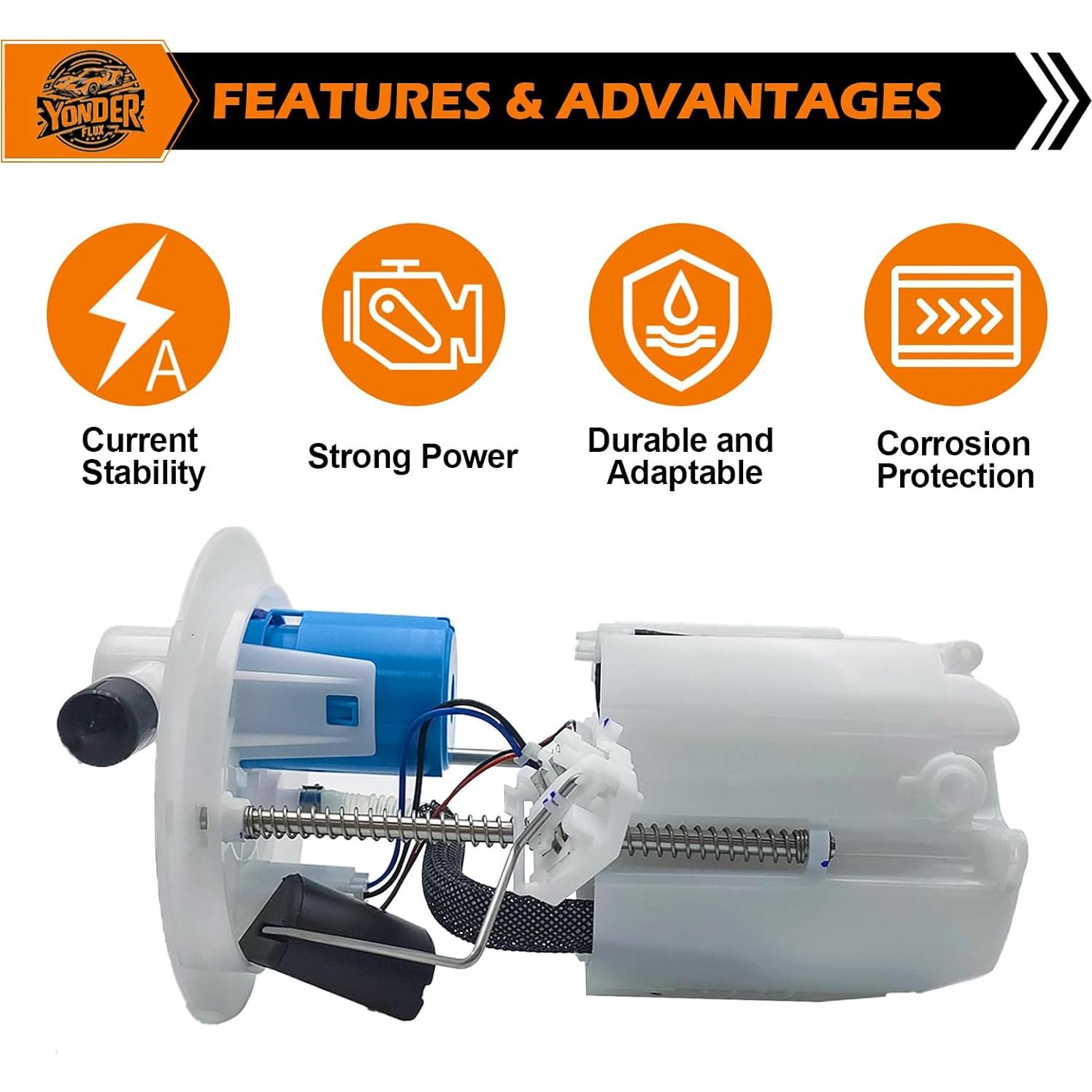 Bomba de Combustible Eléctrica Yonder Flux para Pontiac y Toyota