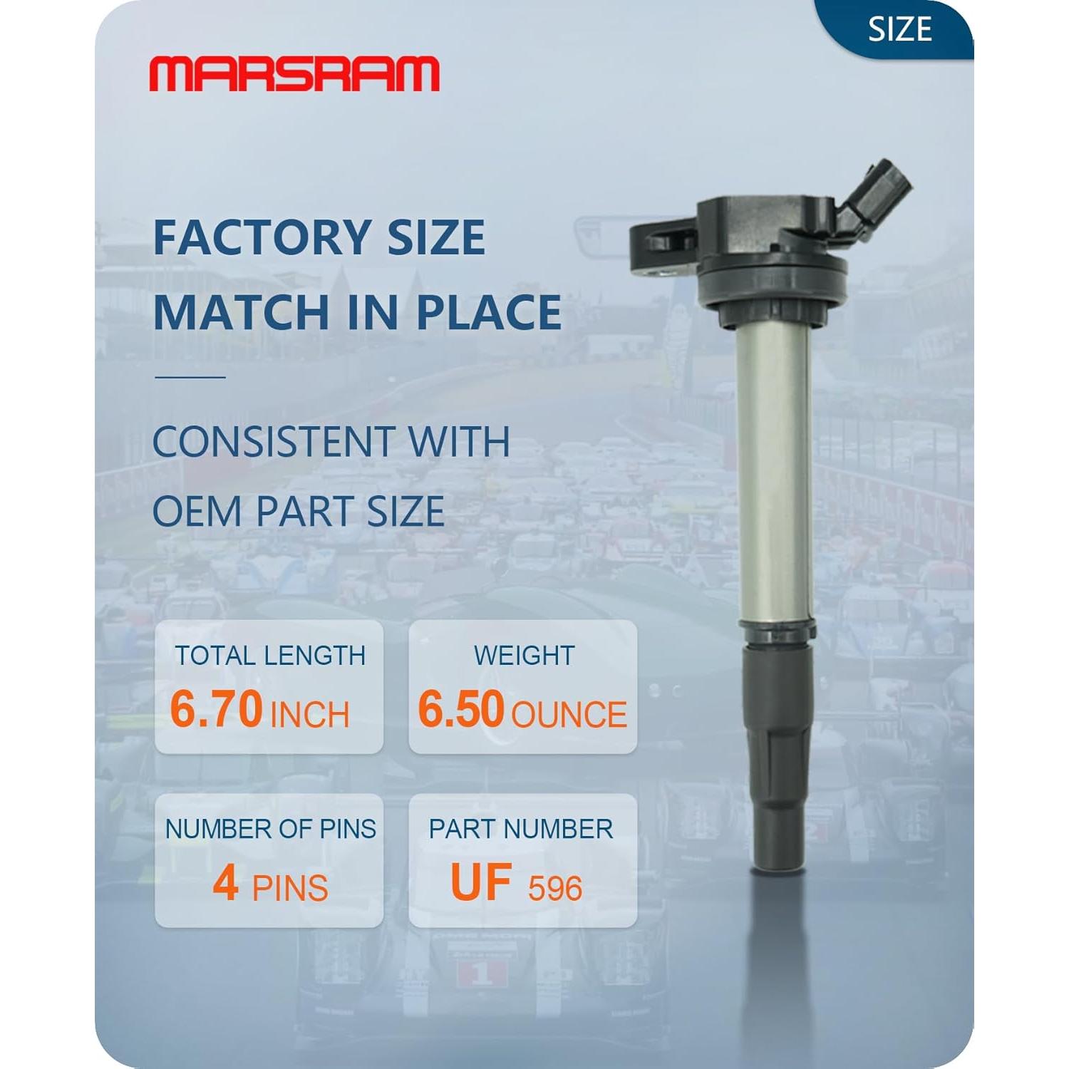 Bobina de Encendido Marsram UF596 para Toyota Corolla 2009-2017