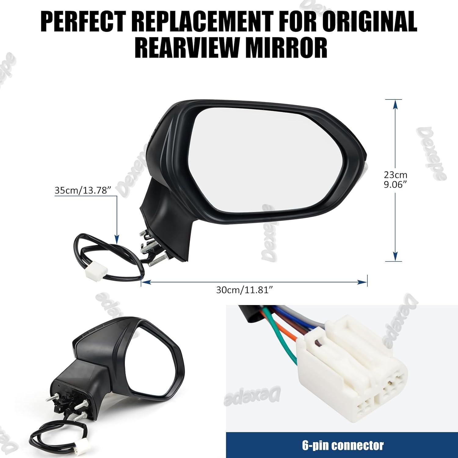 Espejo Lateral Derecho Calentado Dexepe Toyota Corolla 2020-2025