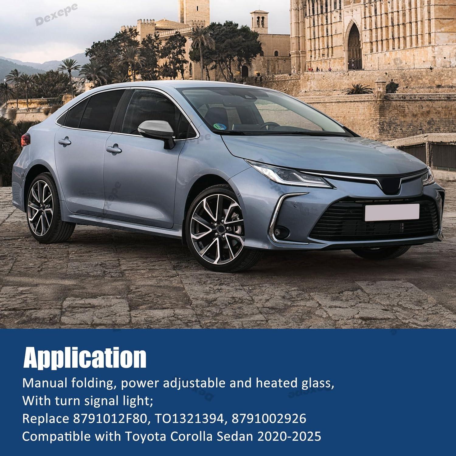 Espejo Lateral Derecho Calentado Dexepe Toyota Corolla 2020-2025