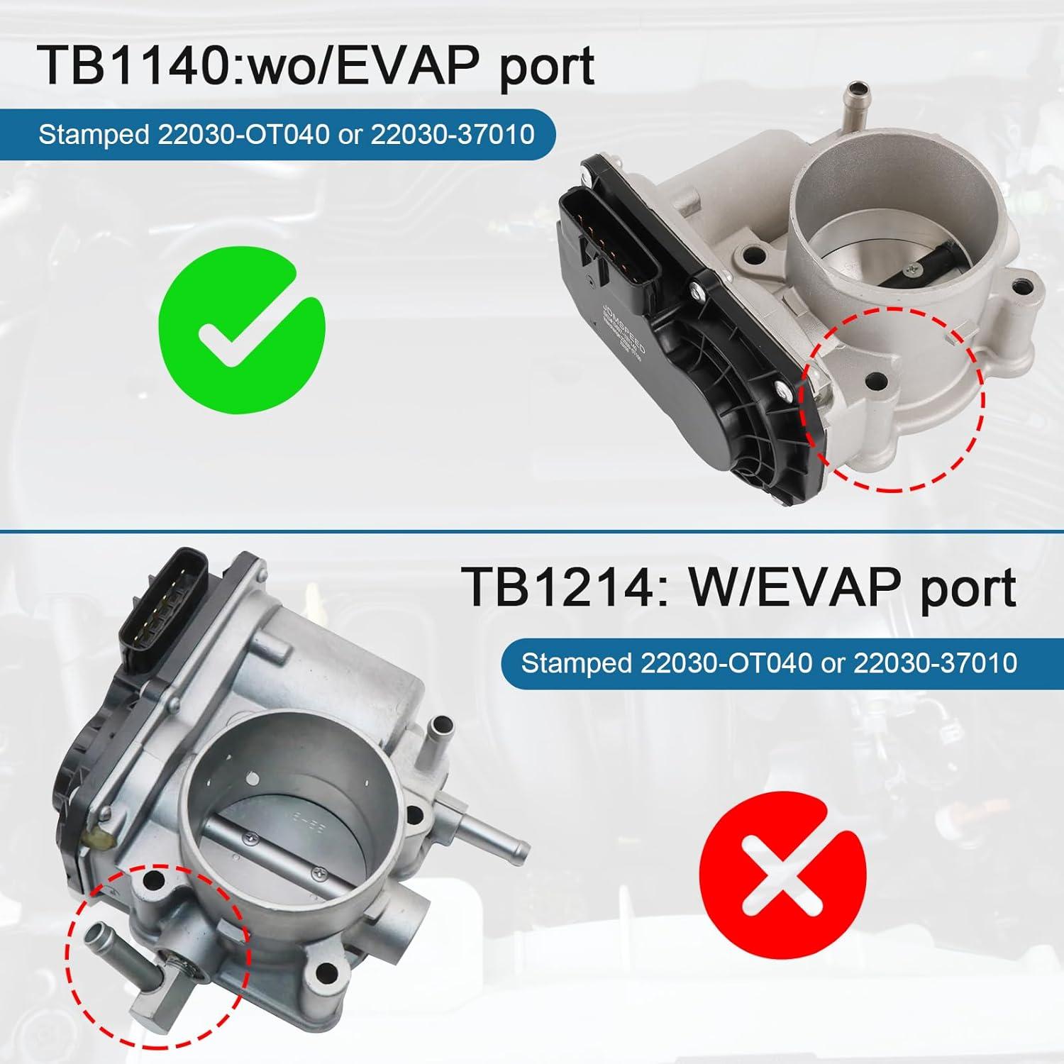 Cuerpo de Aceleración Electrónico RALBDX para Toyota Corolla 2009-2010