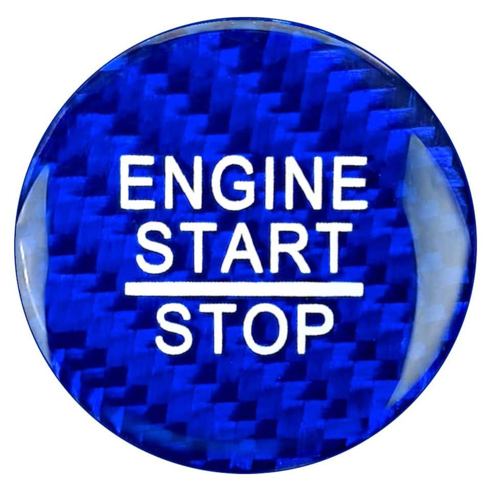 Cubierta de Botón de Inicio QianBao Fibra de Carbono Azul