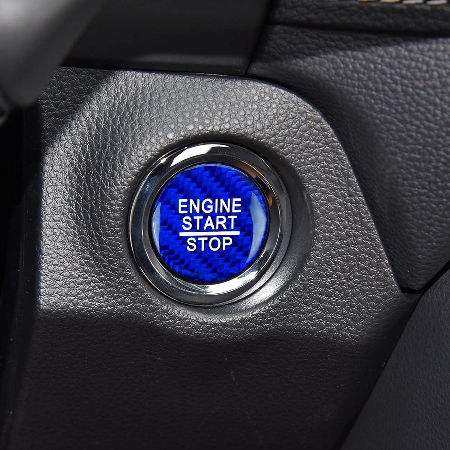 Cubierta de Botón de Inicio QianBao Fibra de Carbono Azul