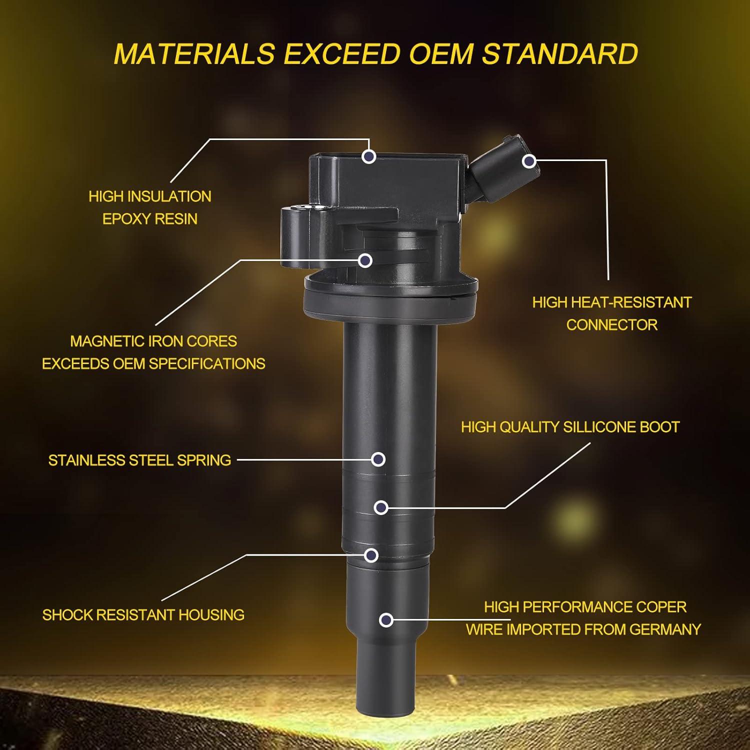 Bobinas de Encendido Partselect UF247 UF315 4PCS para Toyota y Chevy