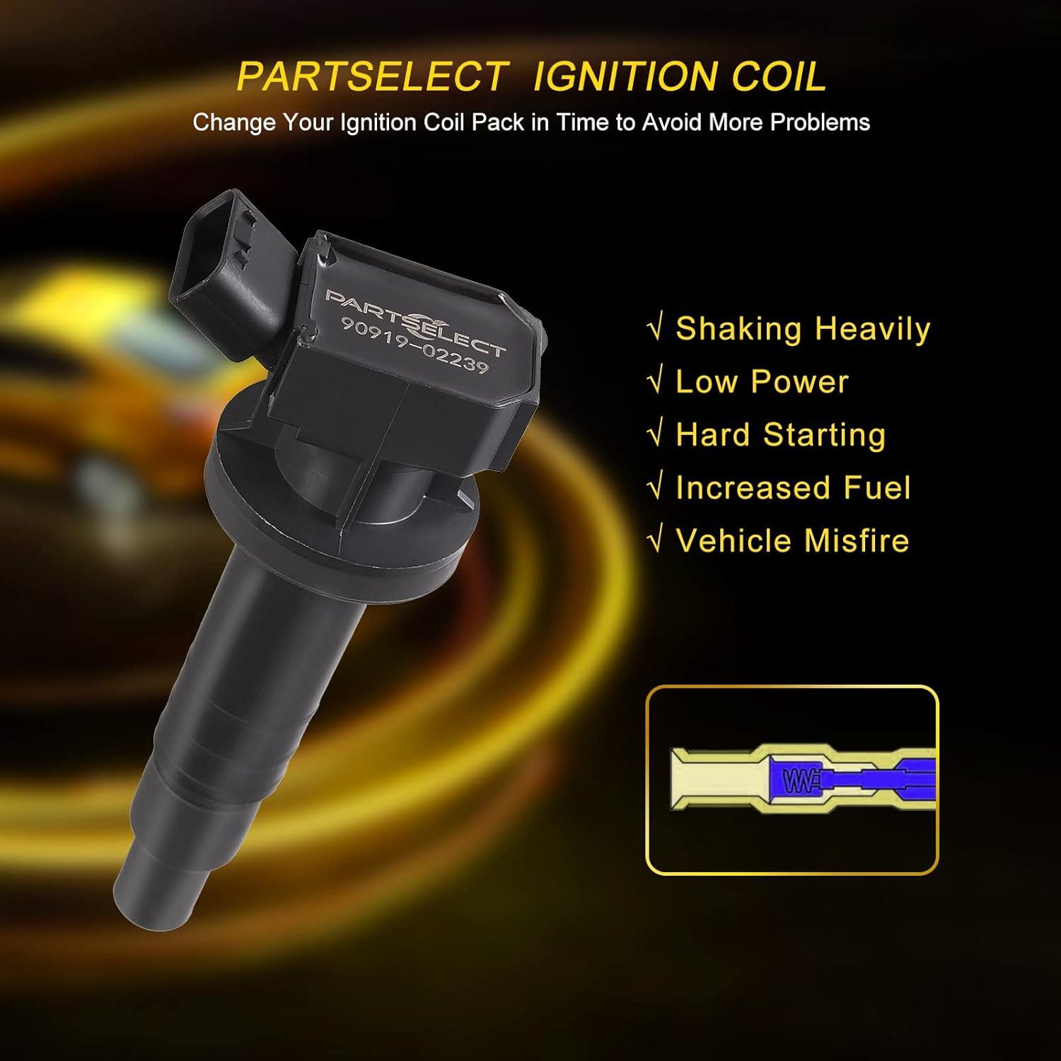 Bobinas de Encendido Partselect UF247 UF315 4PCS para Toyota y Chevy