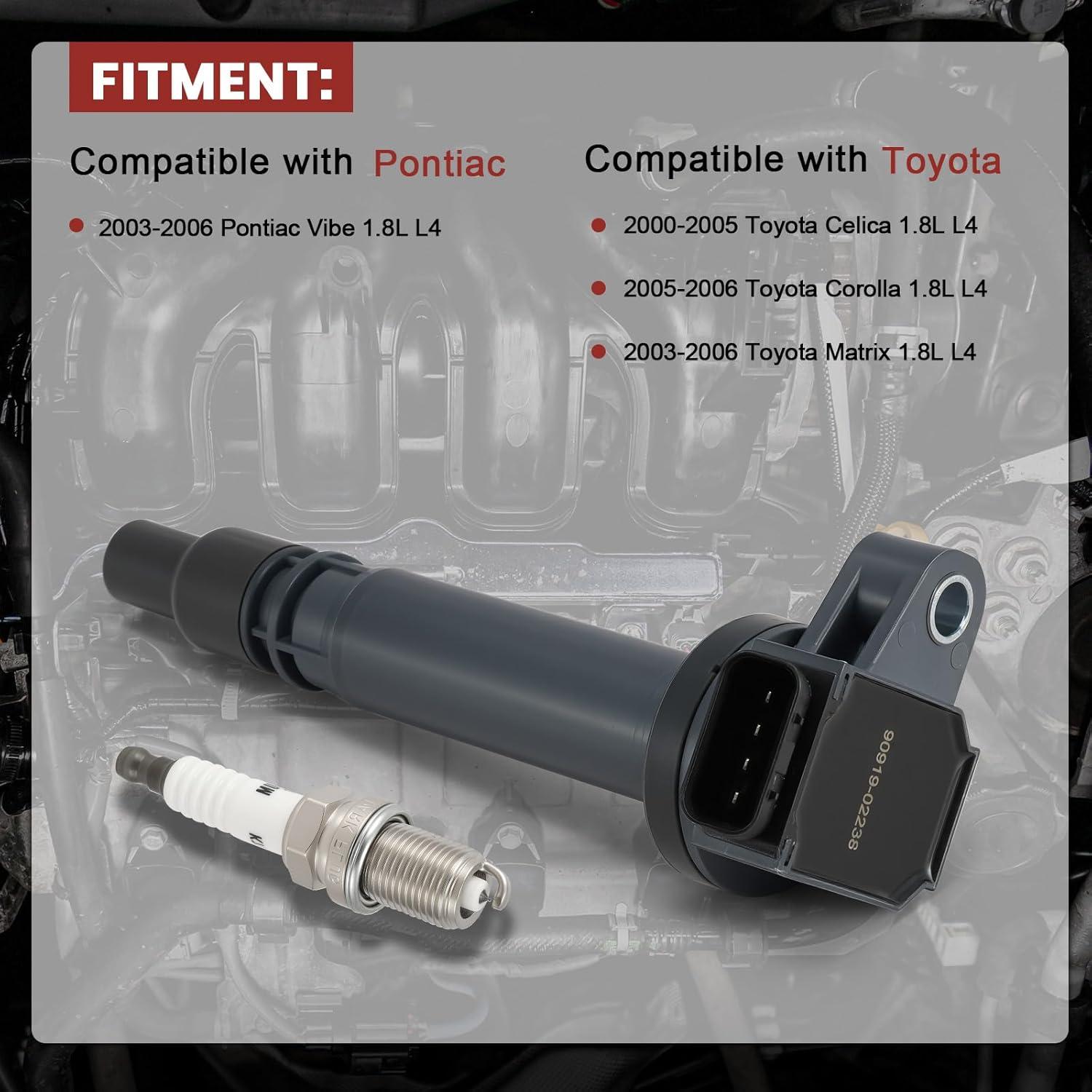 Paquete Bobina de Encendido y Bujías Iridio KacuYelin UF314