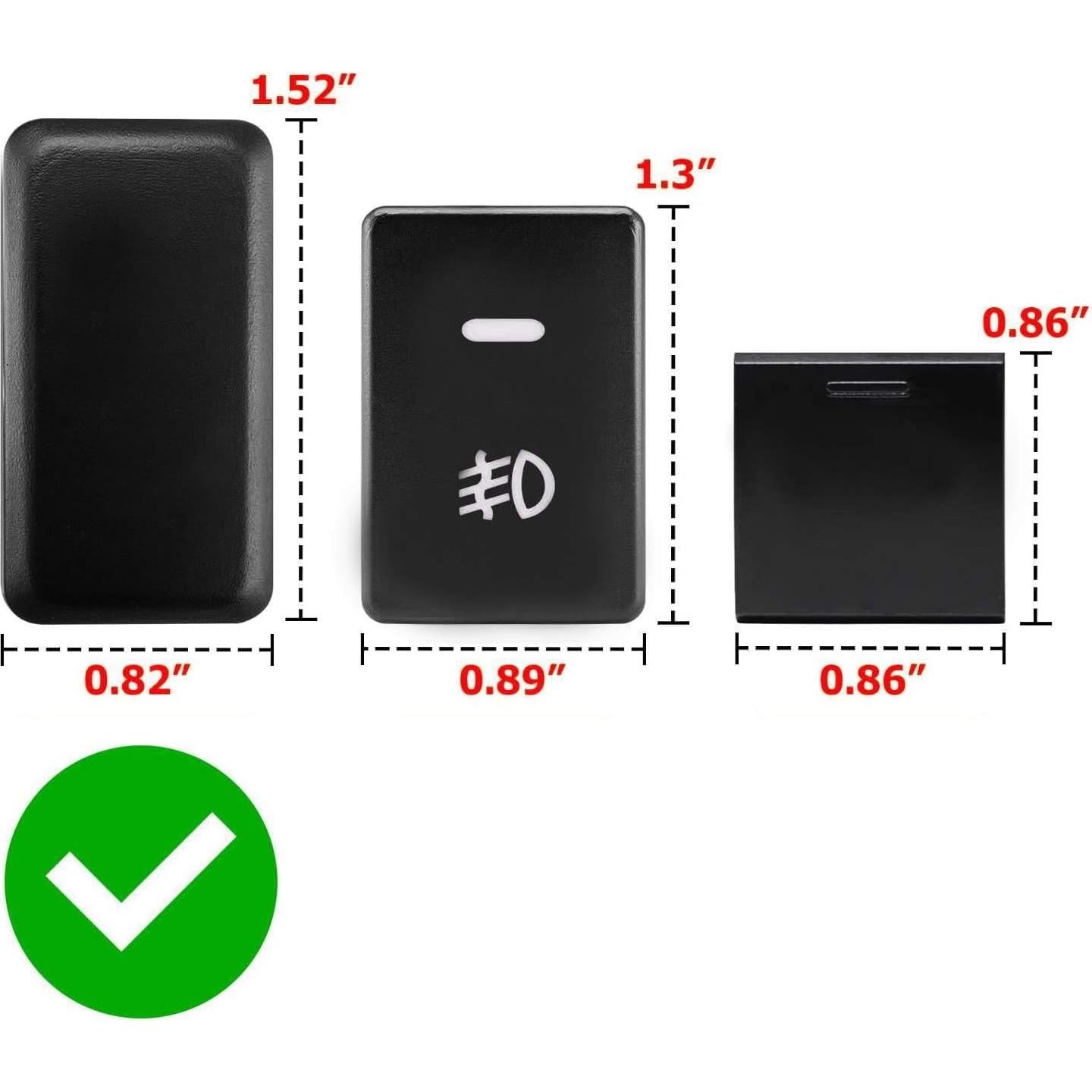 Interruptor de Botón 4 Polos 12V iJDMTOY con LED para Toyota