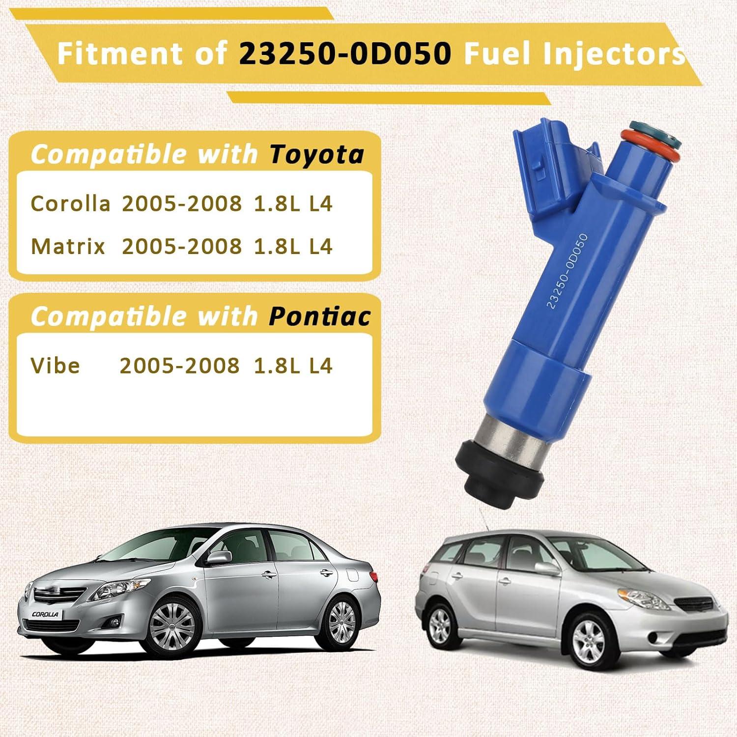 Inyectores de combustible Pjvmvo 1.8L Corolla Matrix 2005-2008