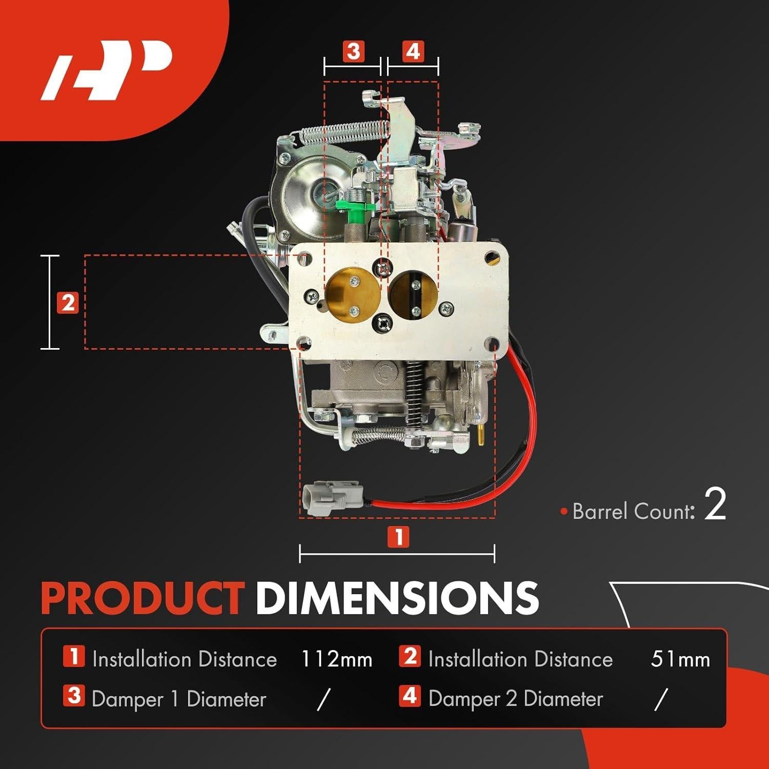Carburador A-Premium 2 Barriles para Toyota Corolla 1.6L 1987-1991