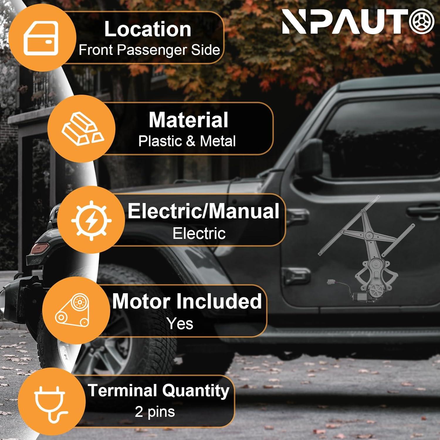 Regulador de Ventana Eléctrico Lateral Derecho NPAUTO 741-506