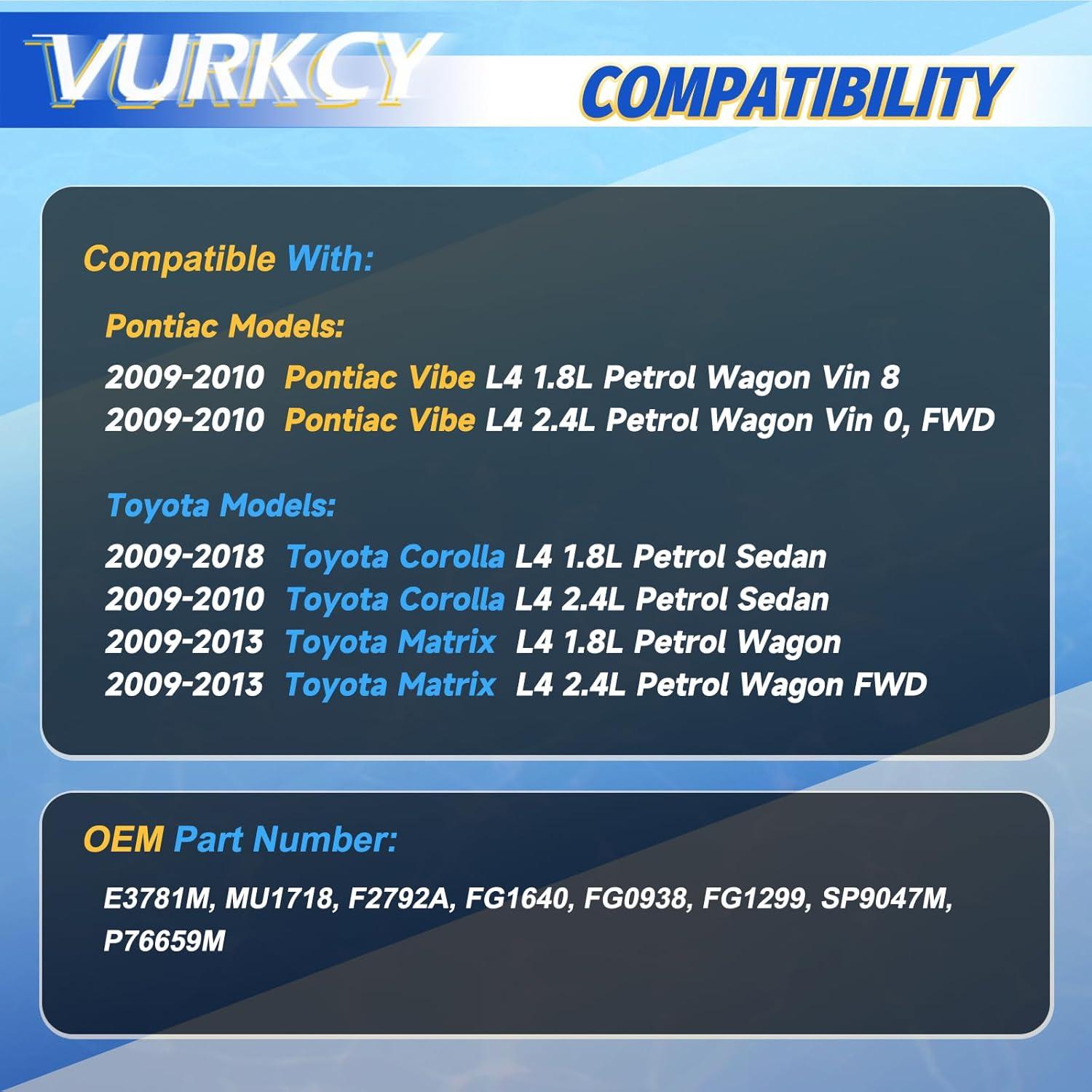 Bomba de Combustible Eléctrica Vurkcy 023 para Toyota Corolla 2009-2018