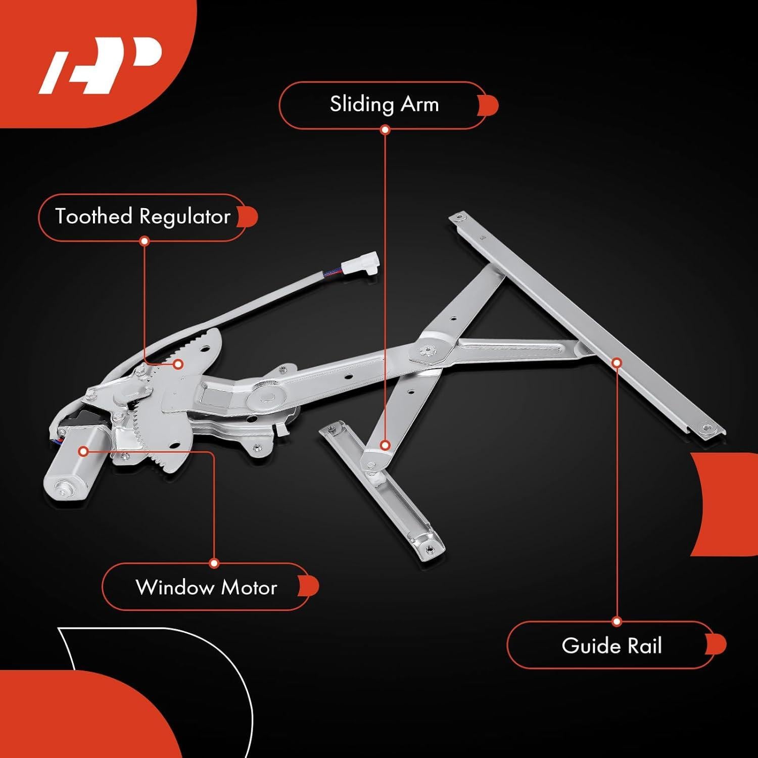 Regulador de Ventana Eléctrico A-Premium Toyota Corolla 1998-2002 Lado Pasajero