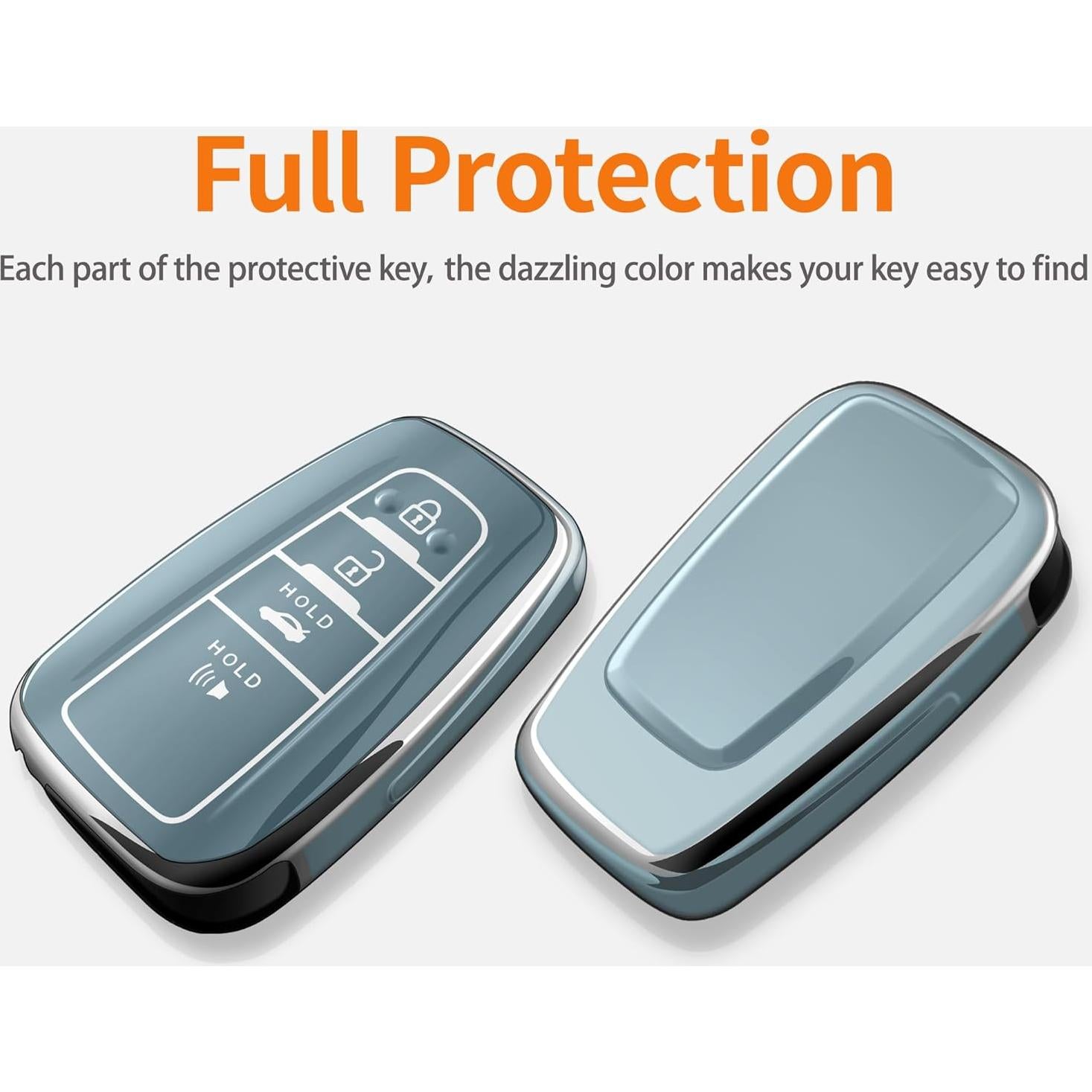 Funda de Llave Sindeda para Toyota RAV4 Camry Corolla 2020-2024 - Azul