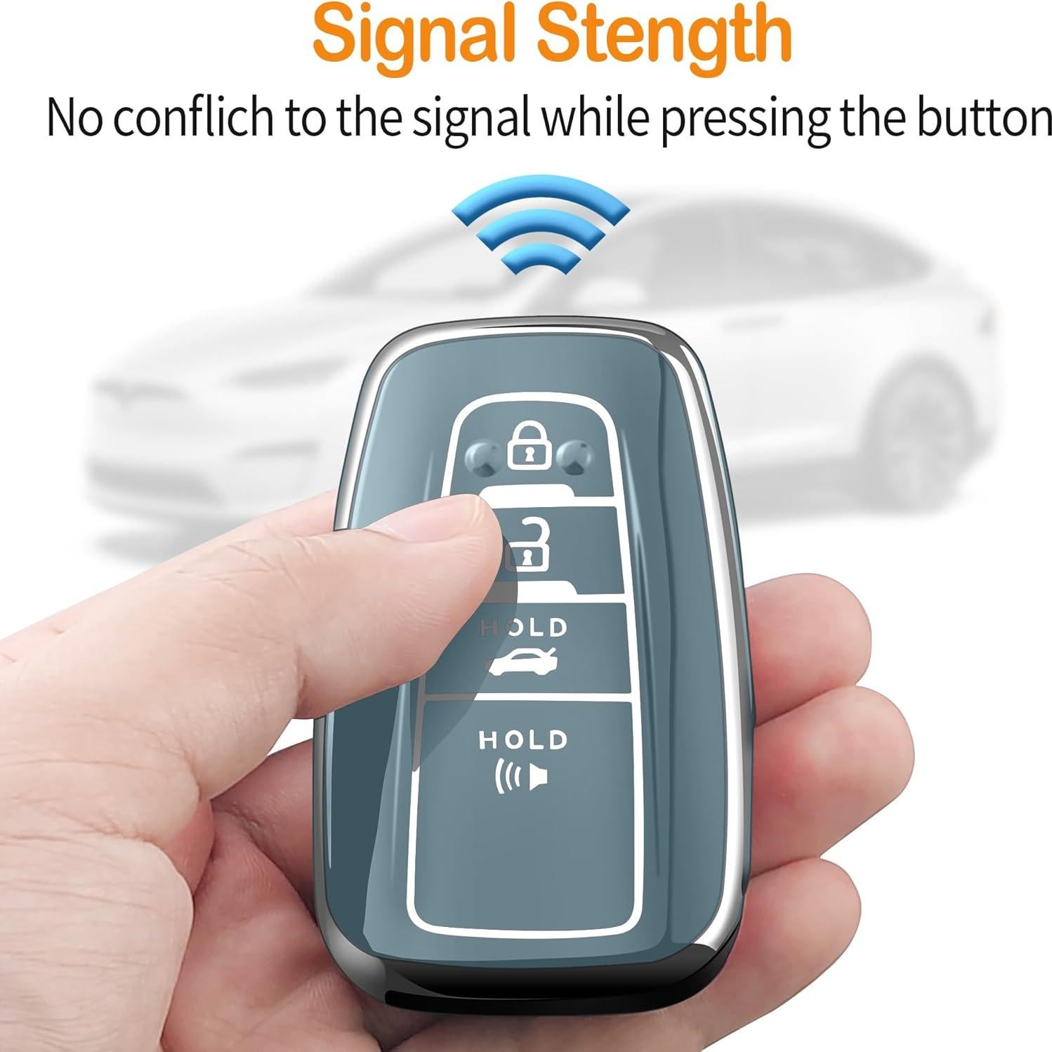 Funda de Llave Sindeda para Toyota RAV4 Camry Corolla 2020-2024 - Azul