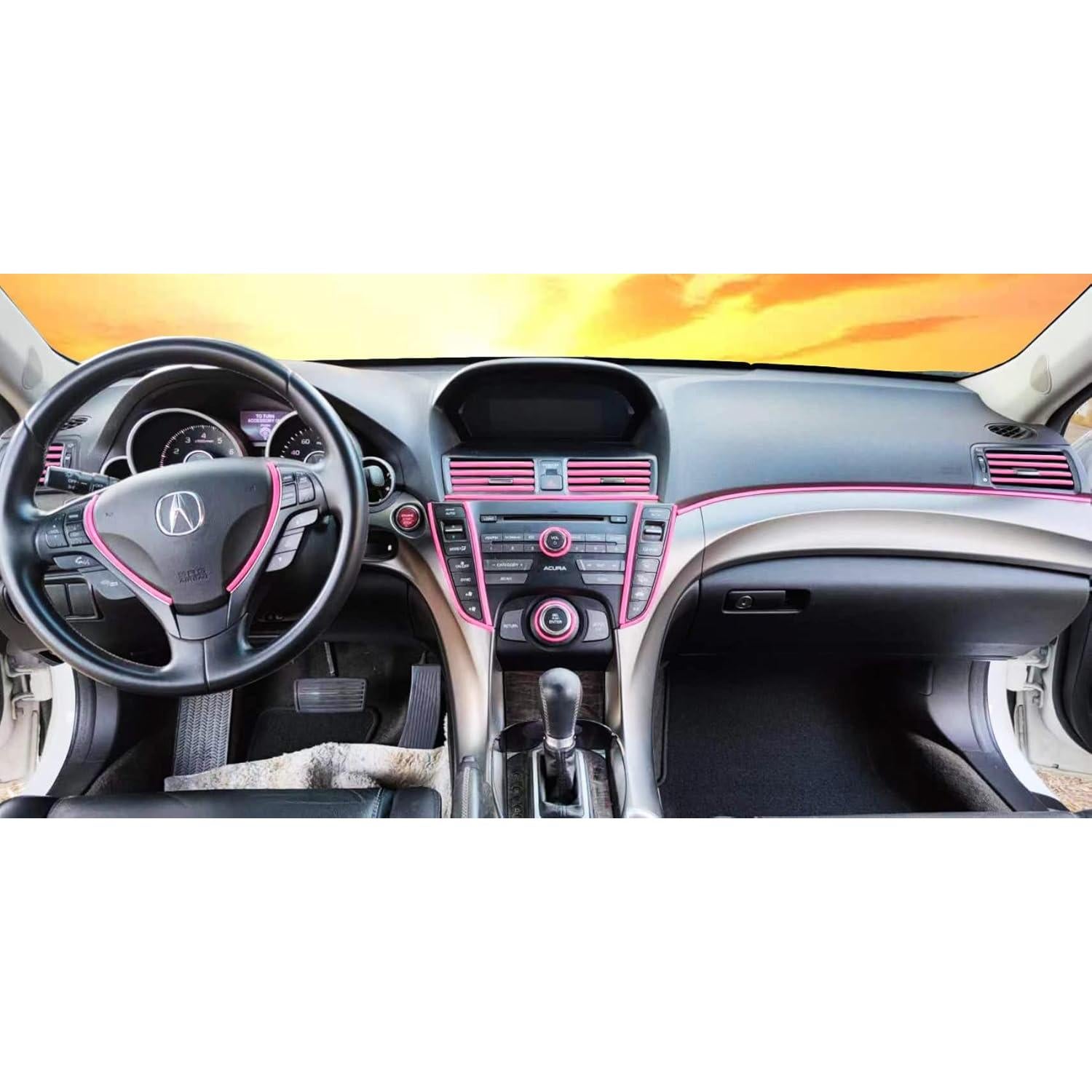 Moldura Decorativa para Automóvil TIKUN TECH Rosa 3m
