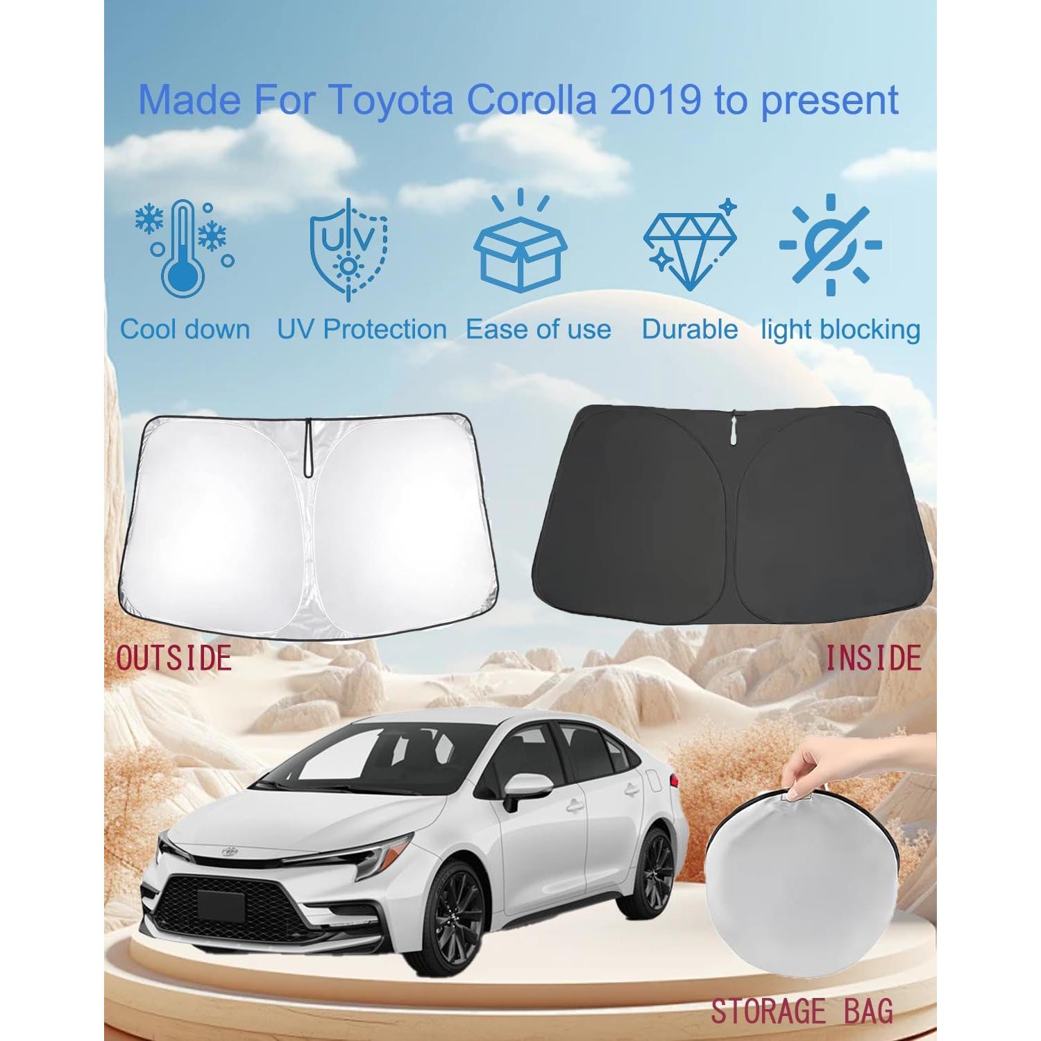 Protector Solar oricarmes para Toyota Corolla 2019-2025 99% UV