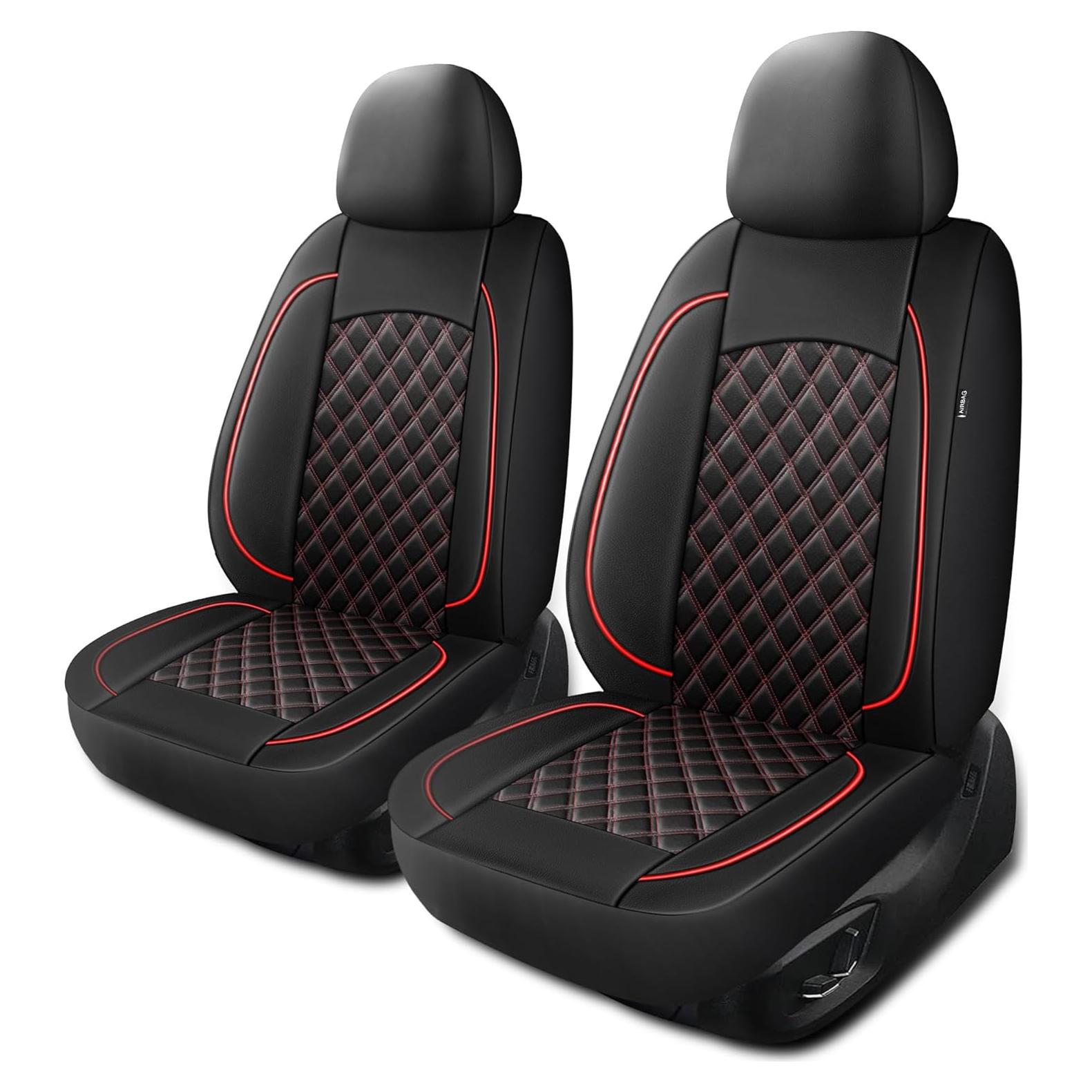 Cubierta de Asiento de Coche HChengkikz KZ-3 Negro Rojo Universal