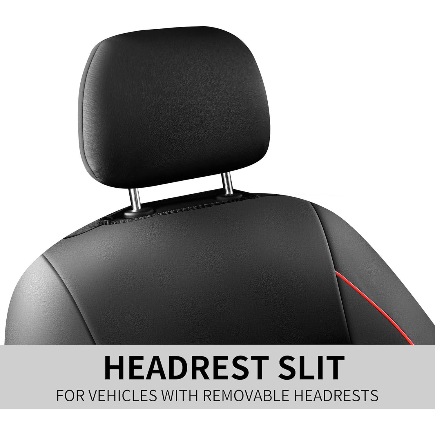 Cubierta de Asiento de Coche HChengkikz KZ-3 Negro Rojo Universal