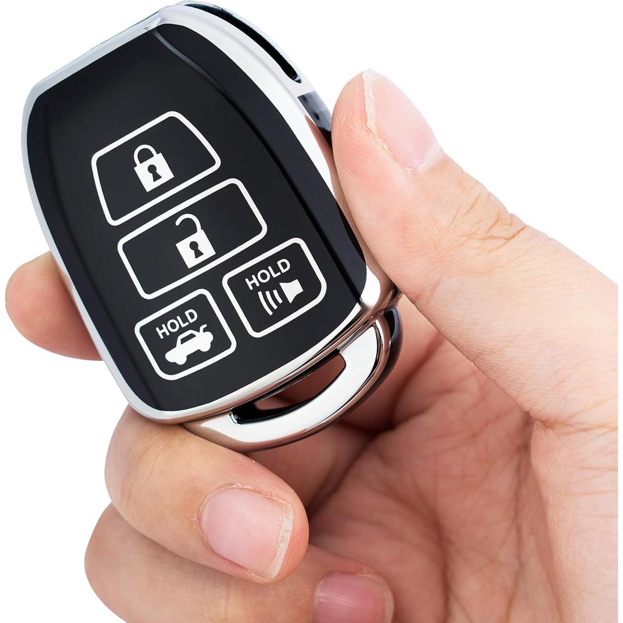 Cubierta de Llavero Toyota Camry RAV4 Corolla 2012-2019 TPU Negro