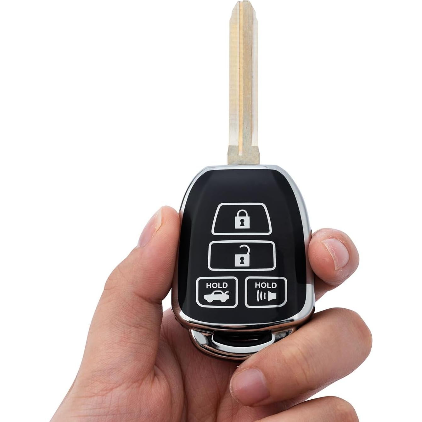 Cubierta de Llavero Toyota Camry RAV4 Corolla 2012-2019 TPU Negro