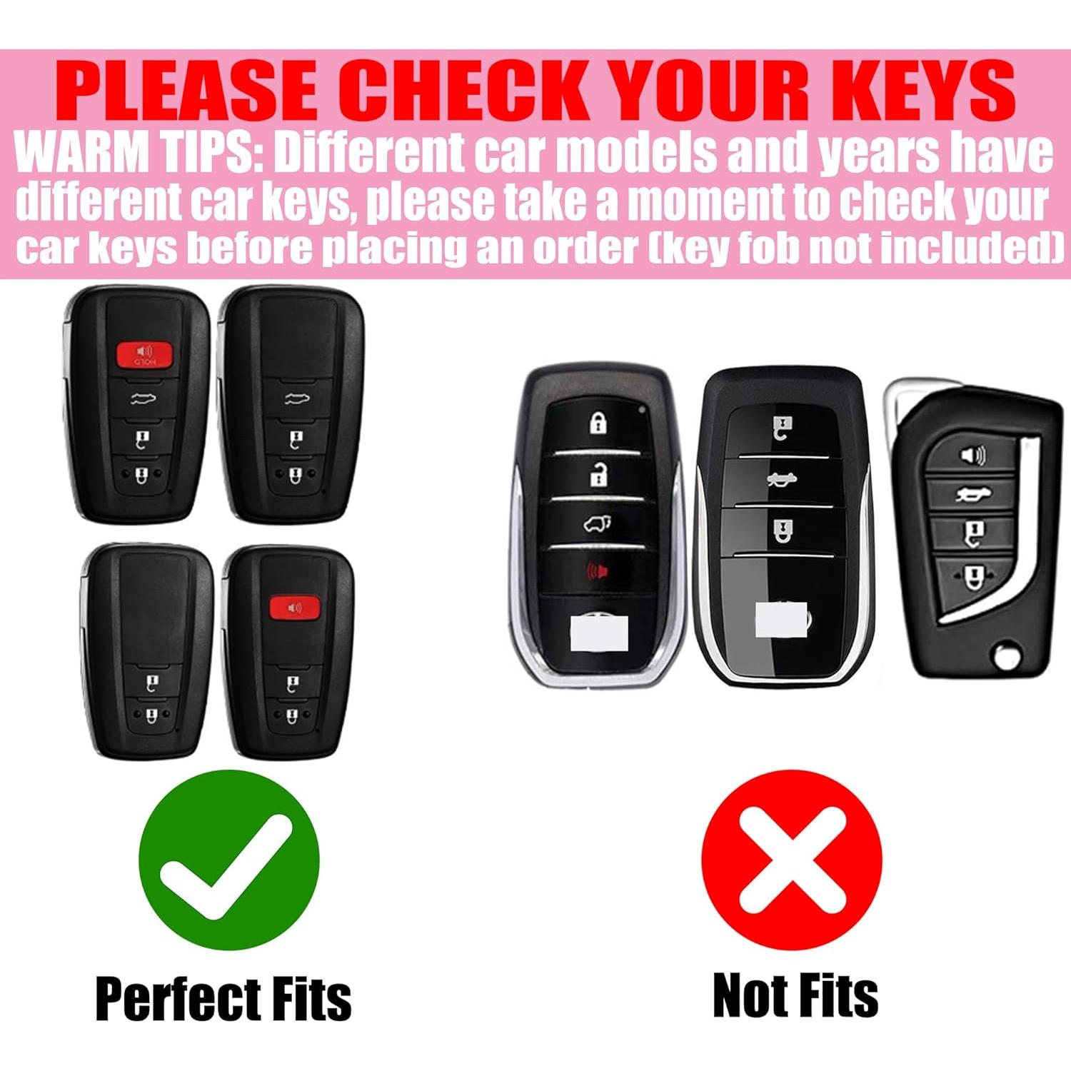 Funda de Llave YIKECASE para Toyota 2018-2024 4 Botones