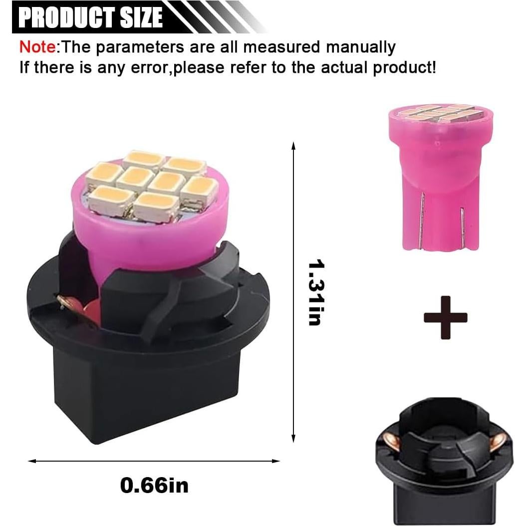10 Bombillas LED T10 194 Joycourt para Tablero de Coche Rosa