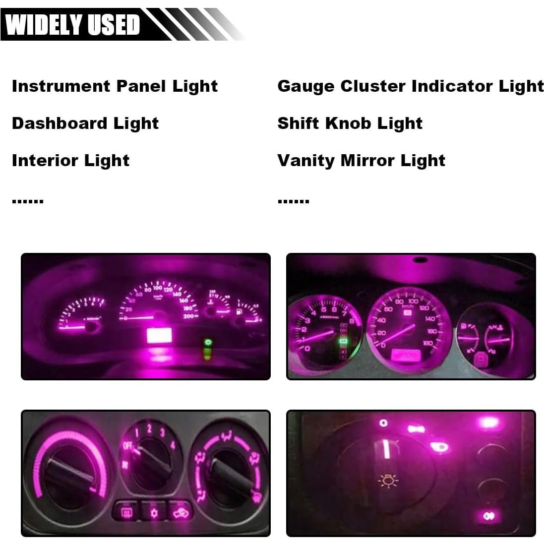 10 Bombillas LED T10 194 Joycourt para Tablero de Coche Rosa