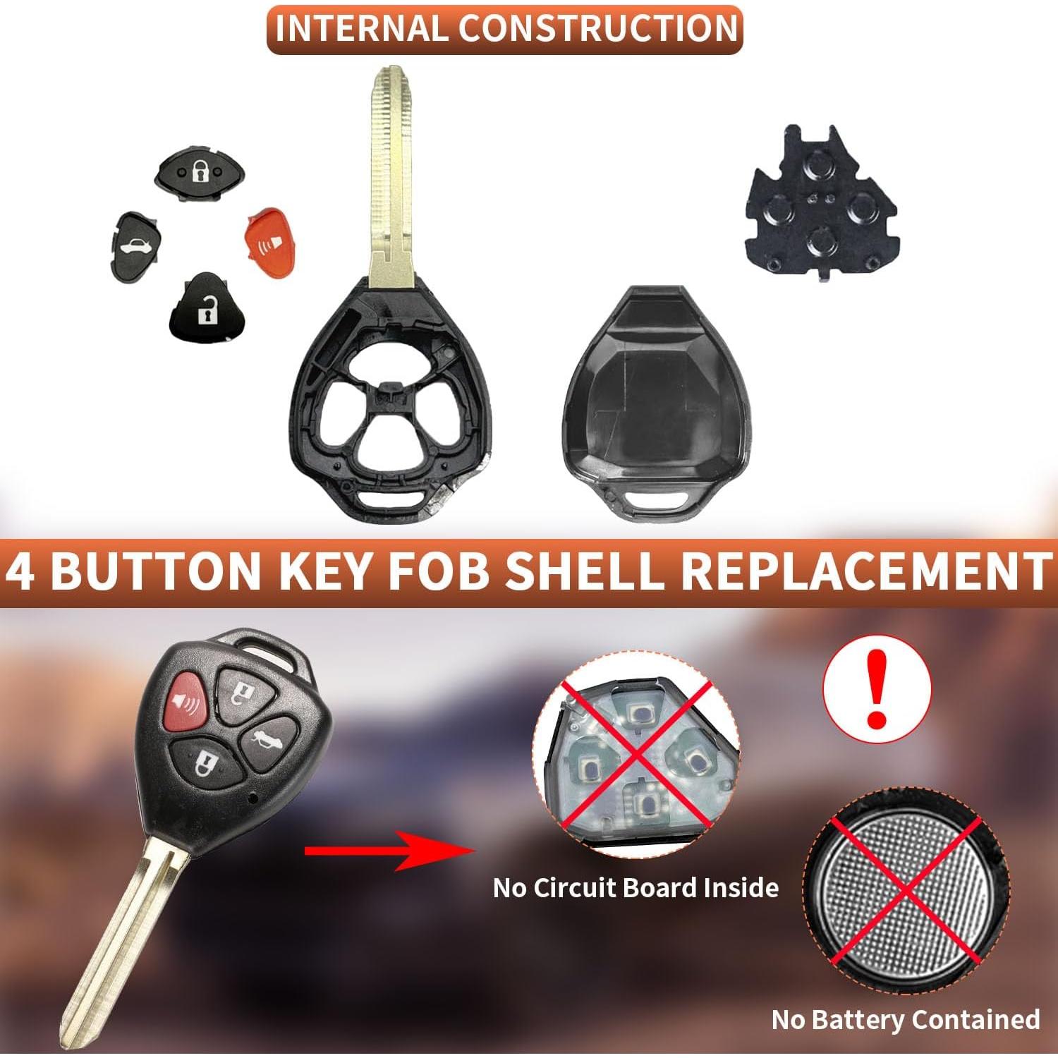 Carcasa de Llave Remota Toyota 4 Botones HYQ12BBY GQ4-29T