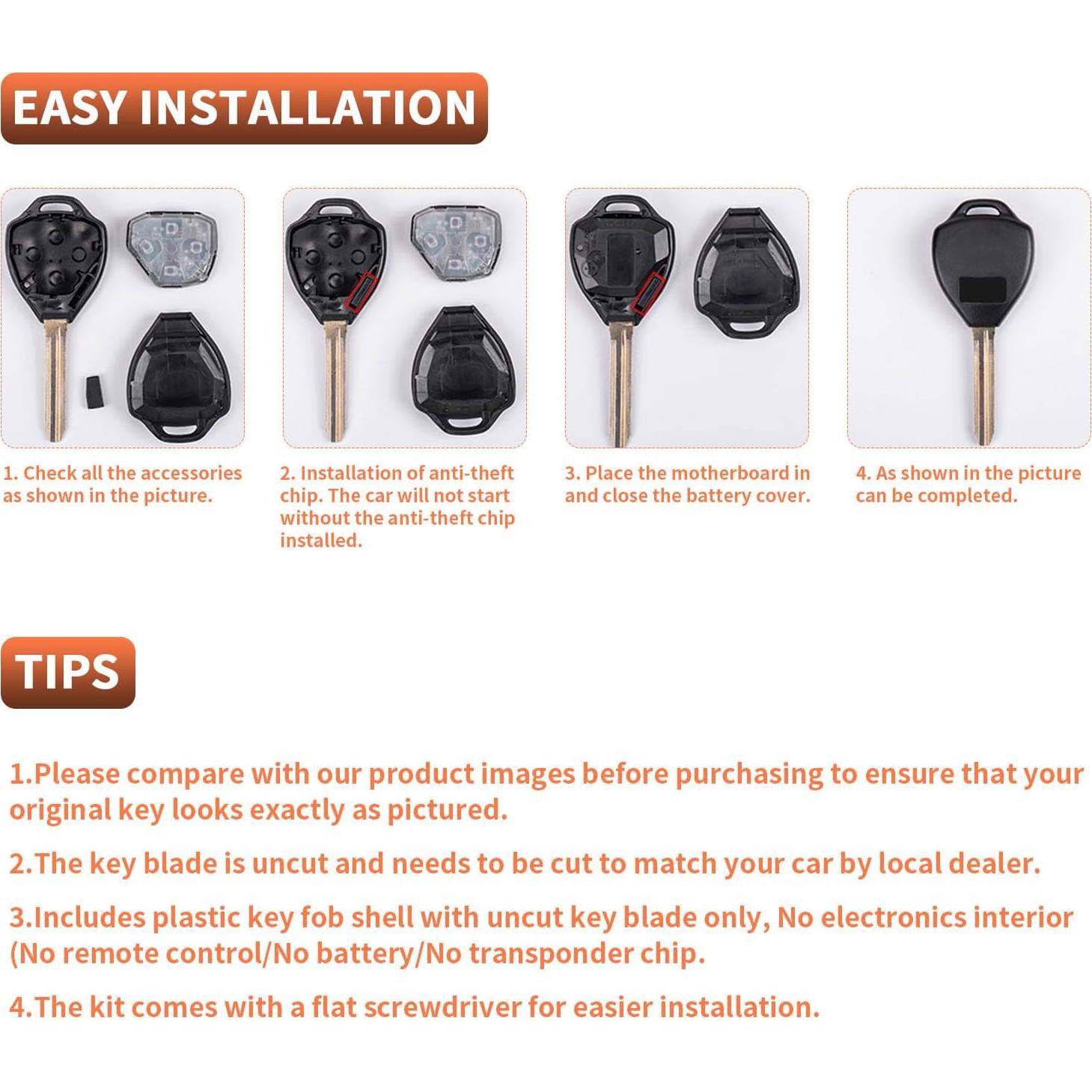 Carcasa de Llave Remota Toyota 4 Botones HYQ12BBY GQ4-29T
