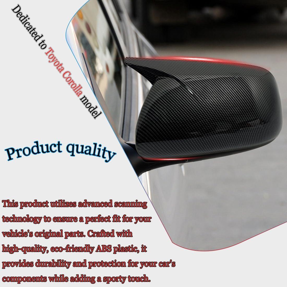 Cubierta de Espejo Lateral MUXEE para Toyota Corolla 2009-2013 - Fibra de Carbono