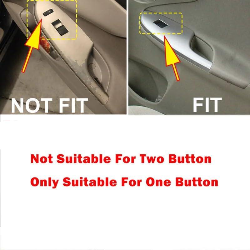 4 Piezas Marco Interruptor Ventana Frontal Plateado Fouedy