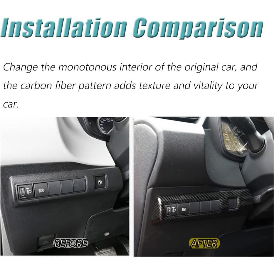 Cubierta de Panel de Interruptor de Faro BOYUER para Toyota Corolla 2020-2025