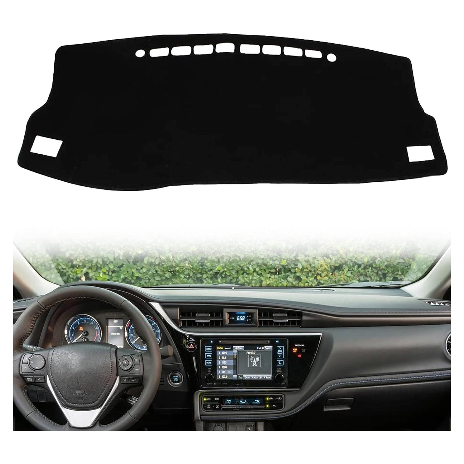 Cubierta de tablero KEEGTBOX para Toyota Corolla 2014-2018 Bisel Negro