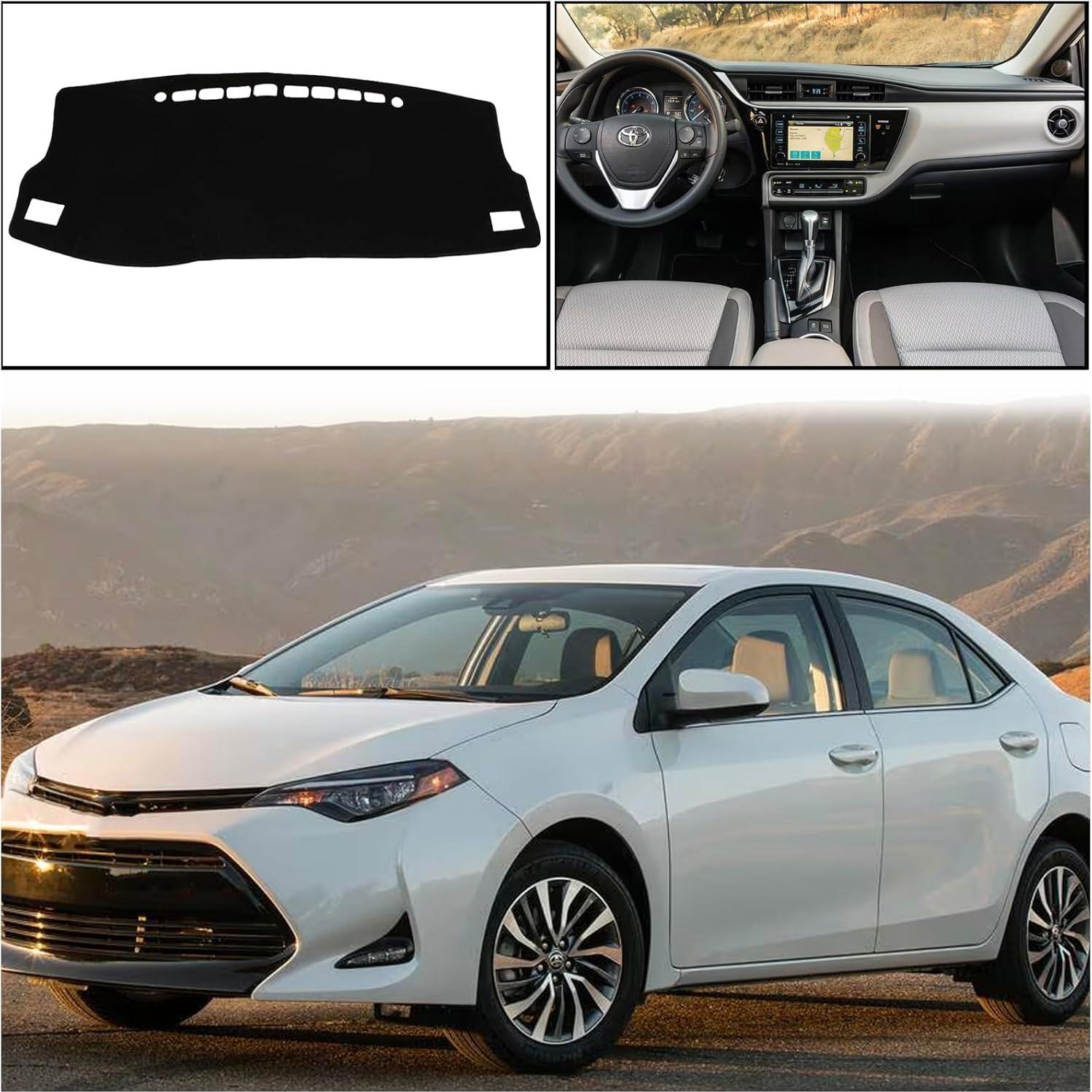 Cubierta de tablero KEEGTBOX para Toyota Corolla 2014-2018 Bisel Negro