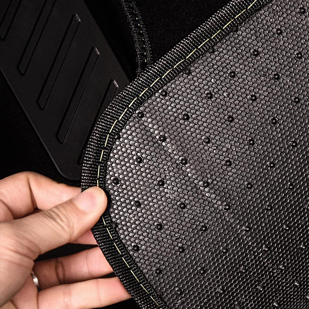 Alfombrillas de Piso Universales CAR PASS, Juego de 4 Piezas Negras